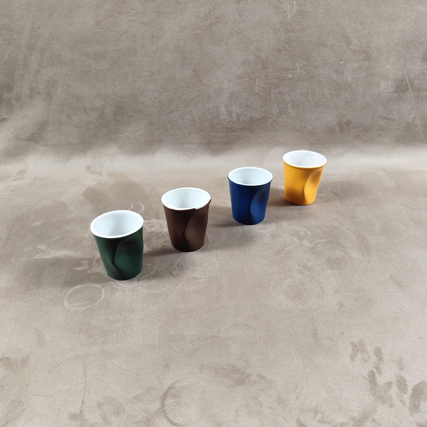 Lot de 4 gobelet Froissé REVOL en céramique, Made in France, Vintage 2000