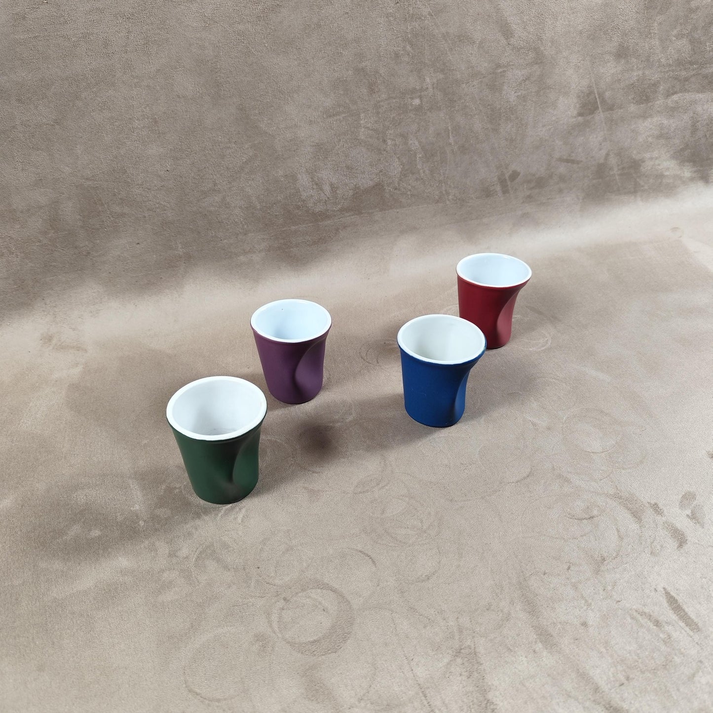 Lot de 4 gobelet Froissé REVOL en céramique, Made in France, Vintage 2000