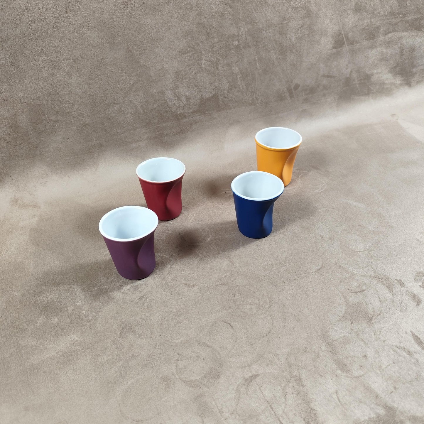 Lot de 4 gobelet Froissé REVOL en céramique, Made in France, Vintage 2000