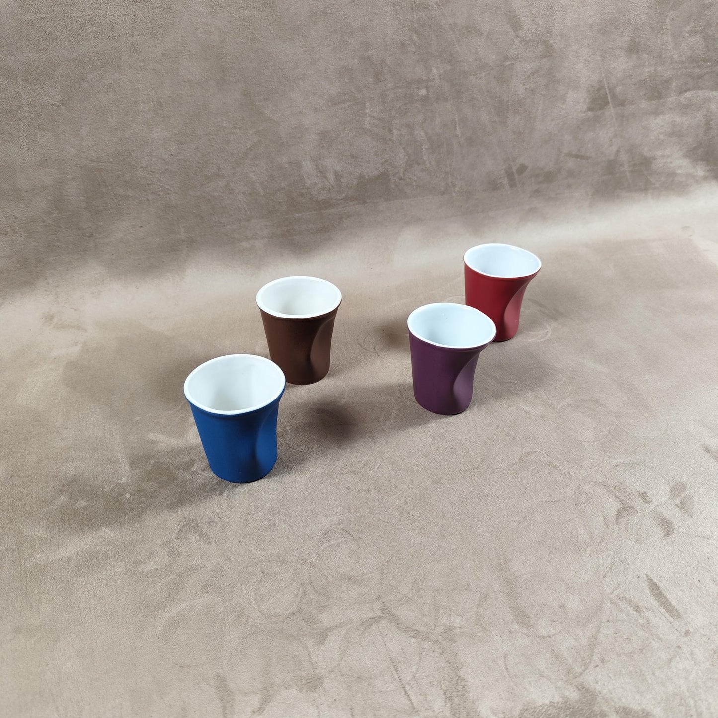 Lot de 4 gobelet Froissé REVOL en céramique, Made in France, Vintage 2000