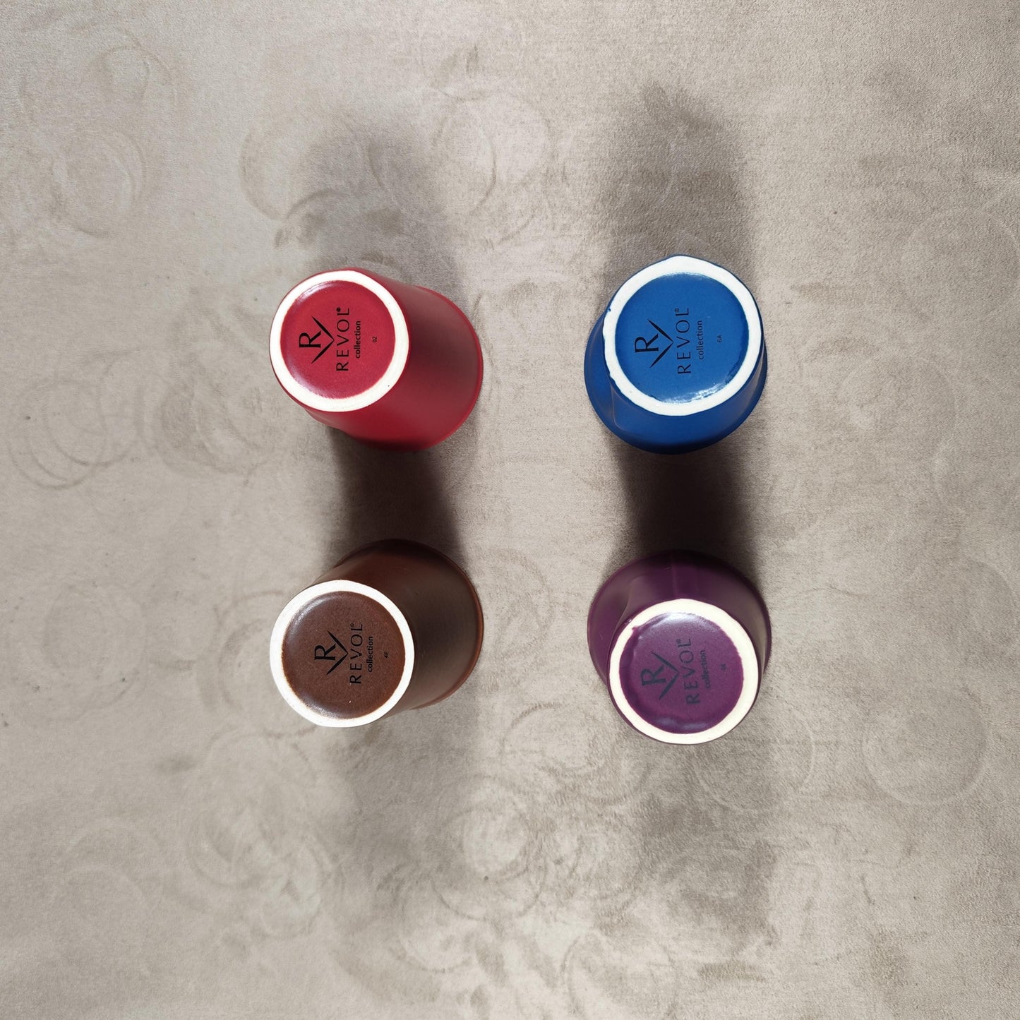 Lot de 4 gobelet Froissé REVOL en céramique, Made in France, Vintage 2000