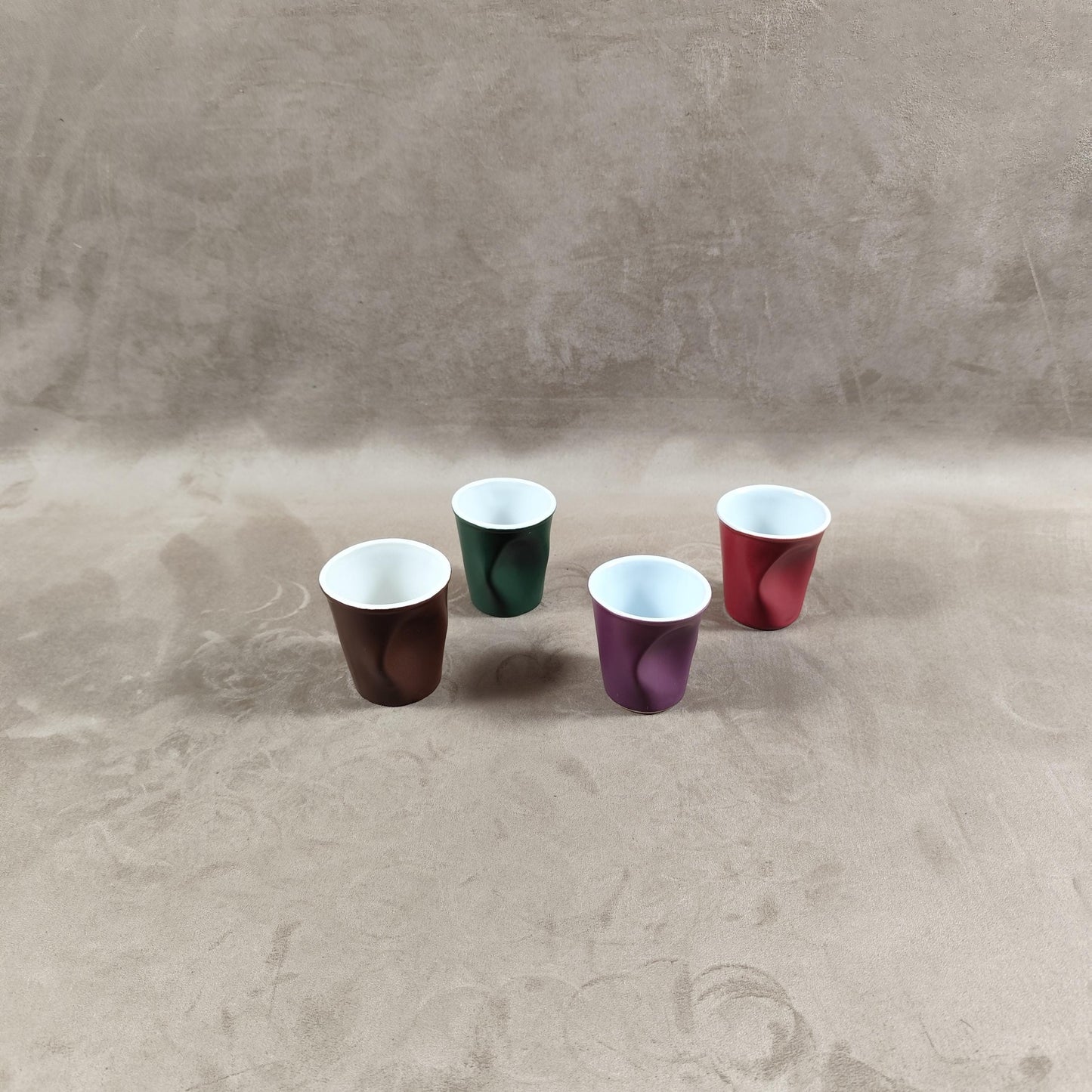 Lot de 4 gobelet Froissé REVOL en céramique, Made in France, Vintage 2000