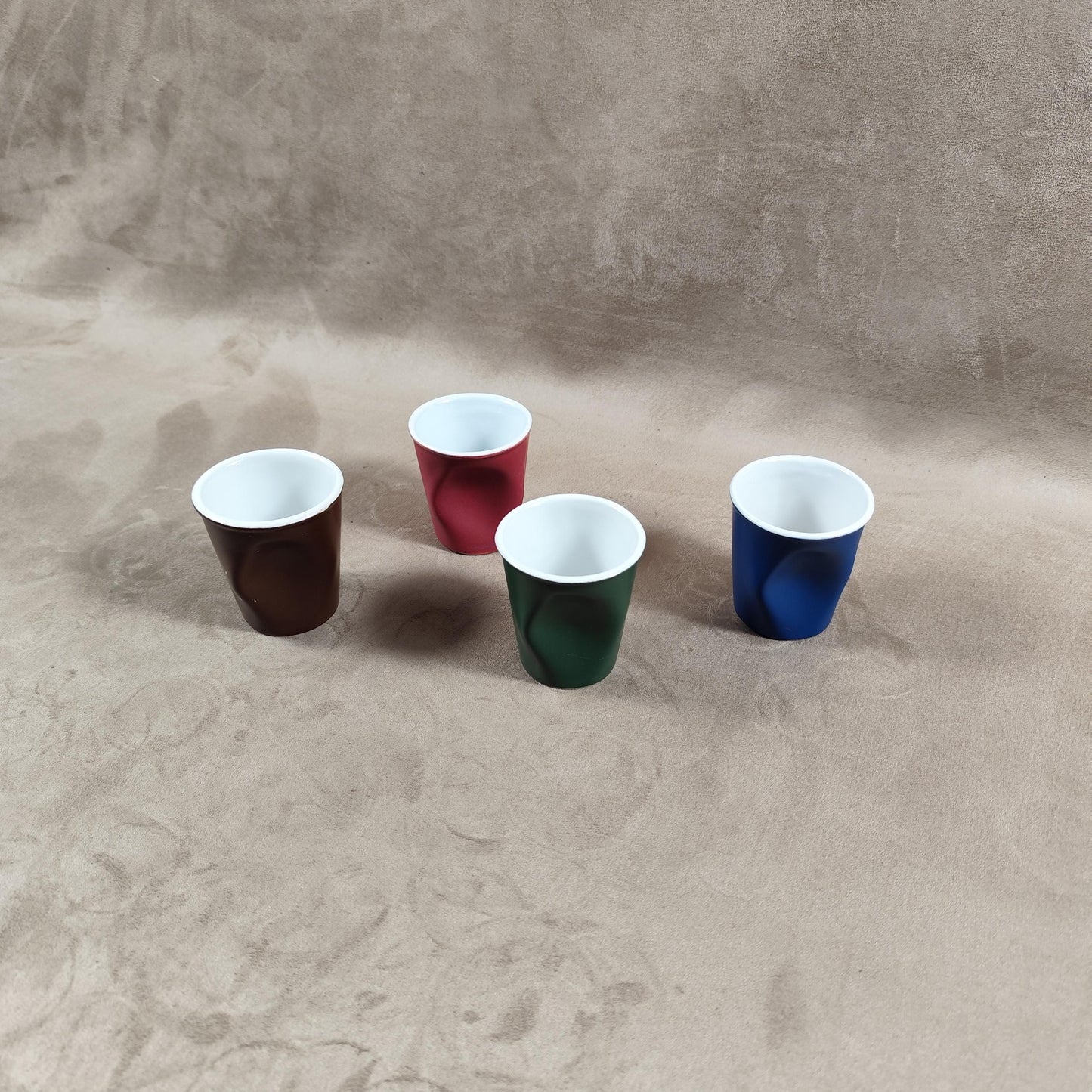 Lot de 4 gobelet Froissé REVOL en céramique, Made in France, Vintage 2000