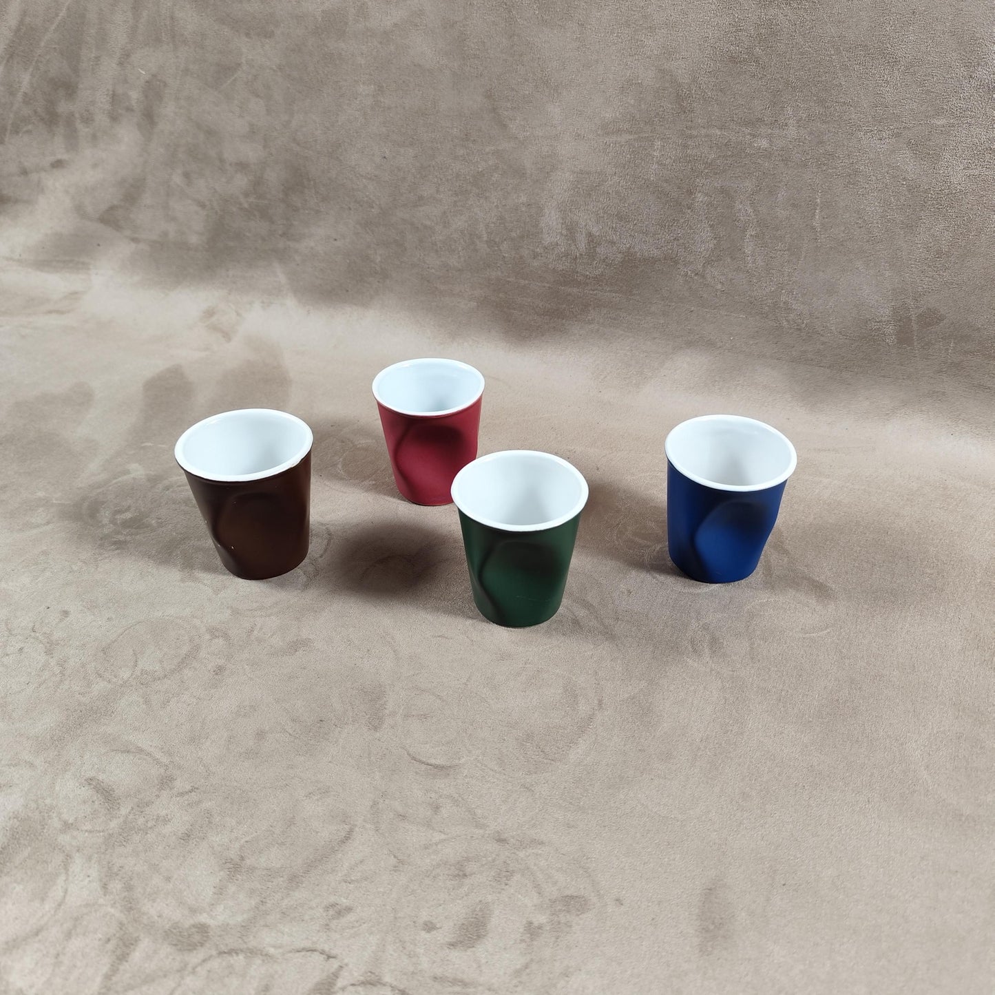 Lot de 4 gobelet Froissé REVOL en céramique, Made in France, Vintage 2000