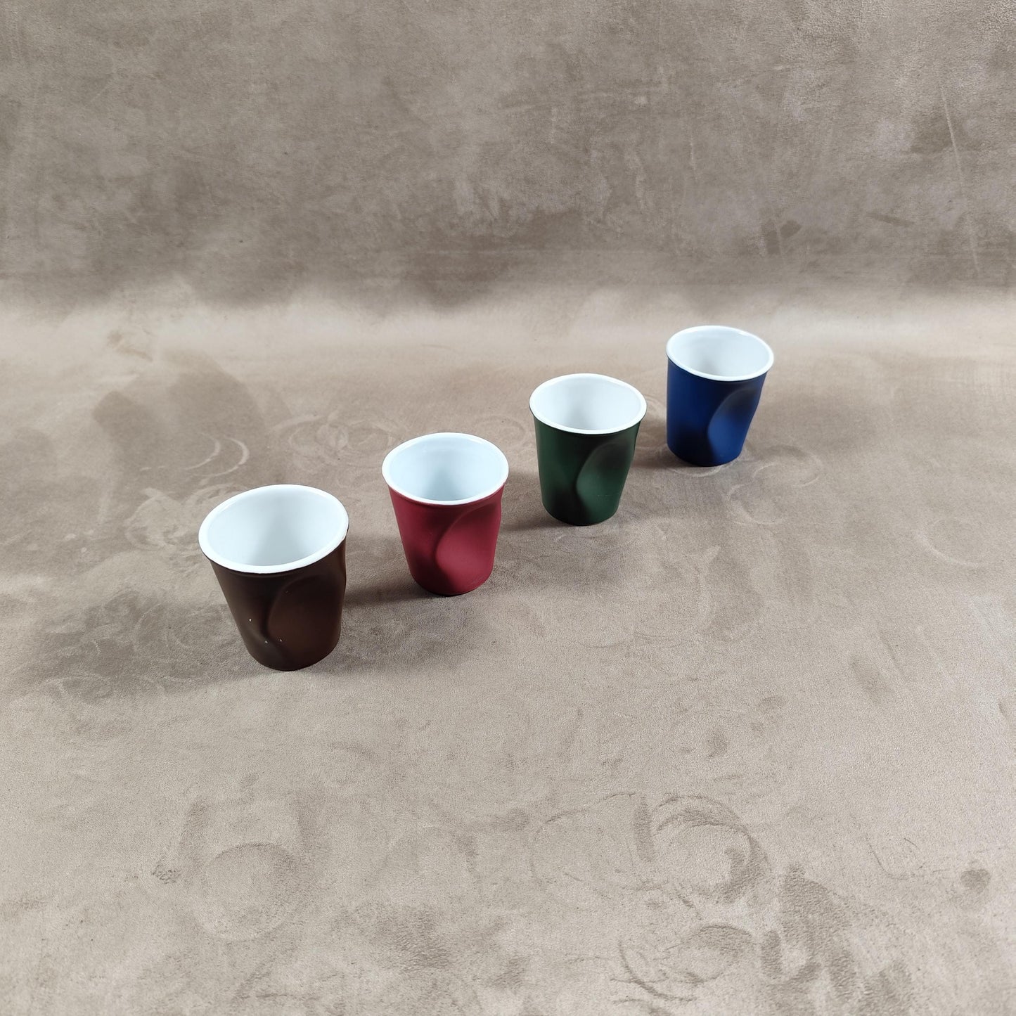 Lot de 4 gobelet Froissé REVOL en céramique, Made in France, Vintage 2000