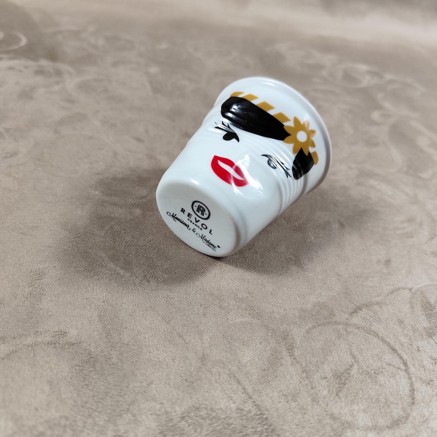 Gobelet Froissé REVOL édition Monsieur et Madame en céramique, Made in France, Vintage 2000