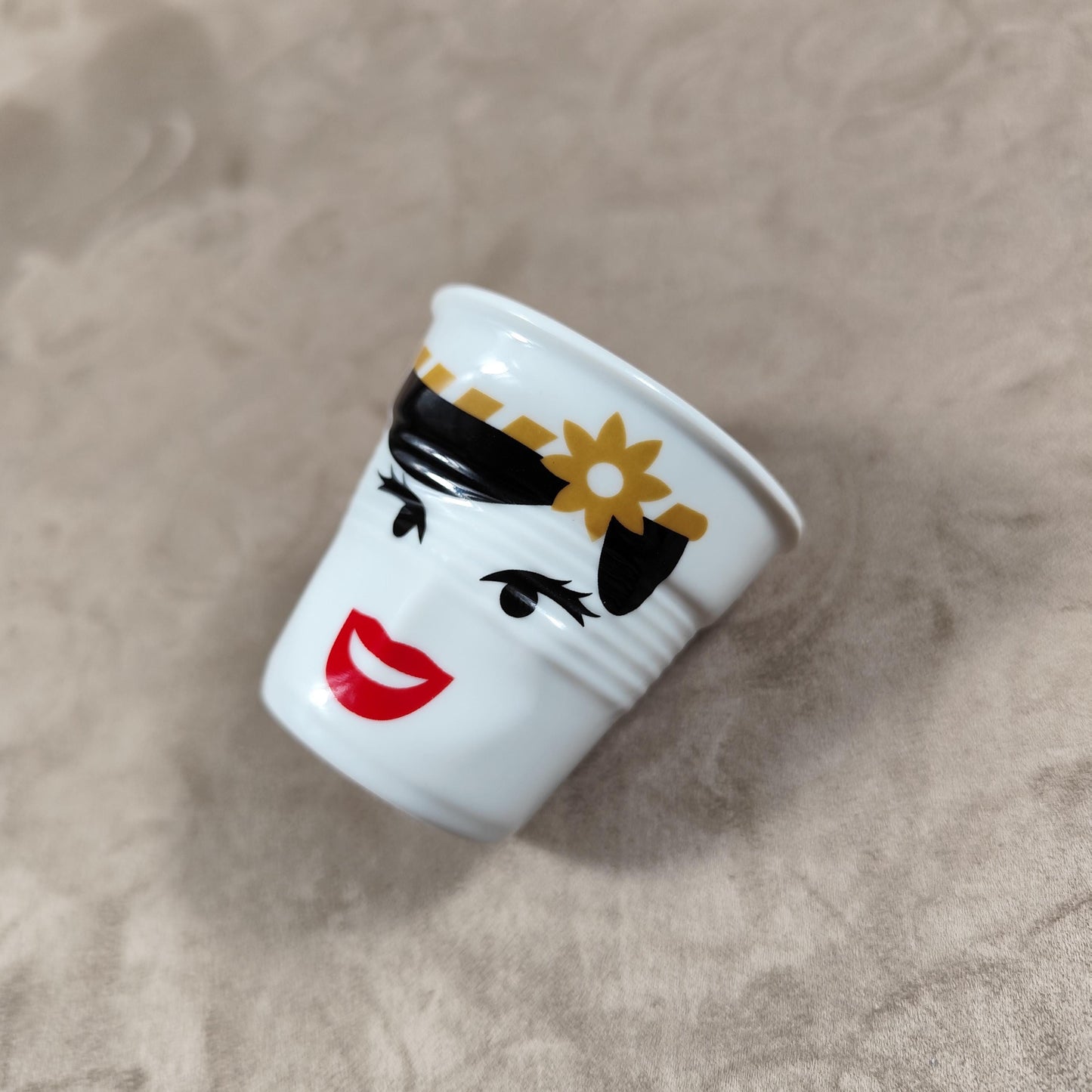 Gobelet Froissé REVOL édition Monsieur et Madame en céramique, Made in France, Vintage 2000