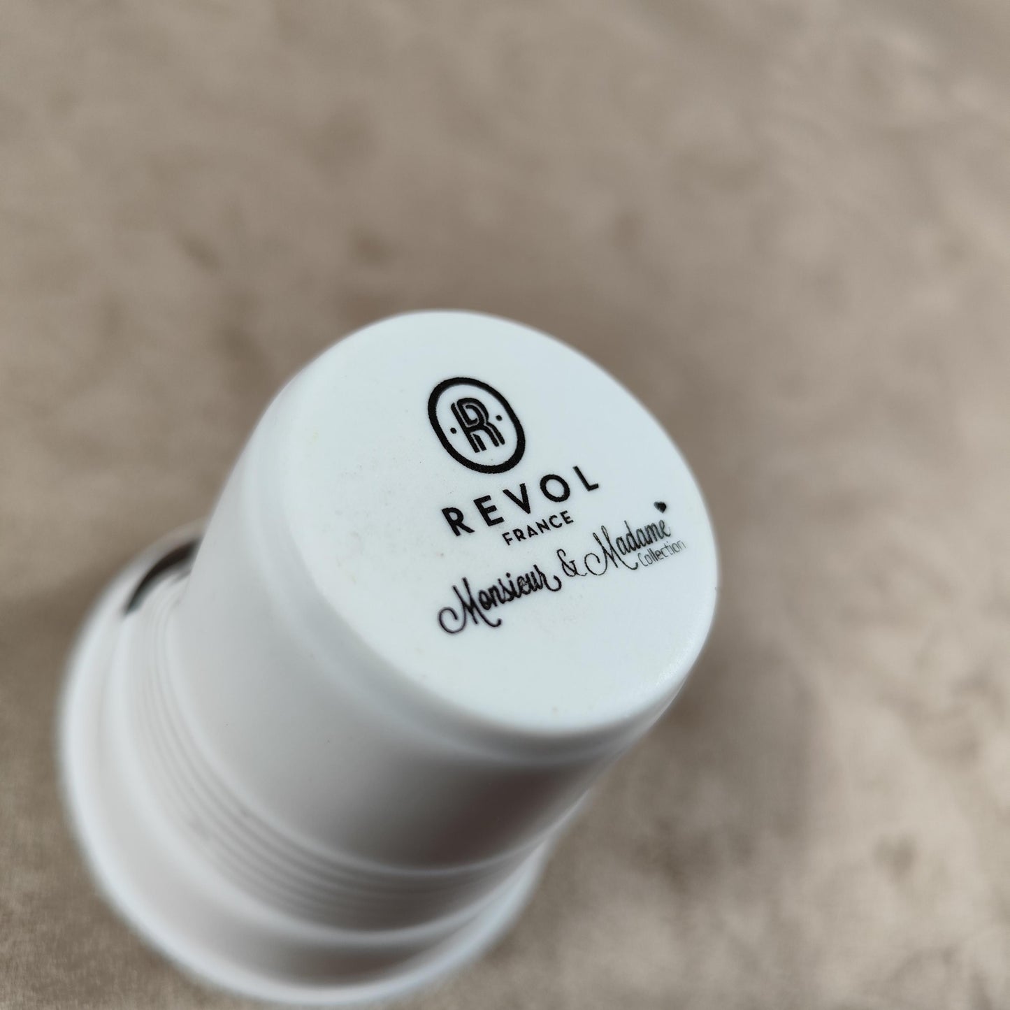 Gobelet Froissé REVOL édition Monsieur et Madame en céramique, Made in France, Vintage 2000