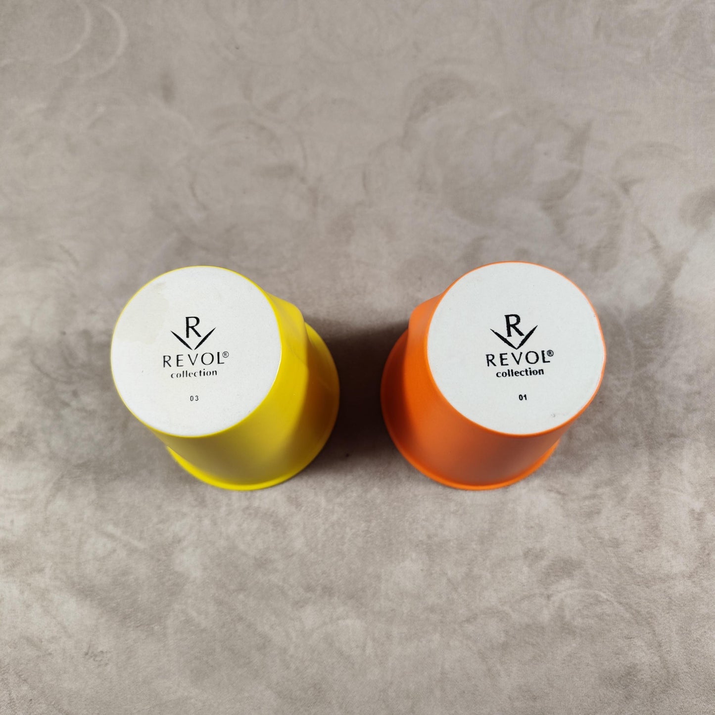 Lot de 2 grand gobelet Froissé REVOL en céramique, Made in France, Vintage 2000