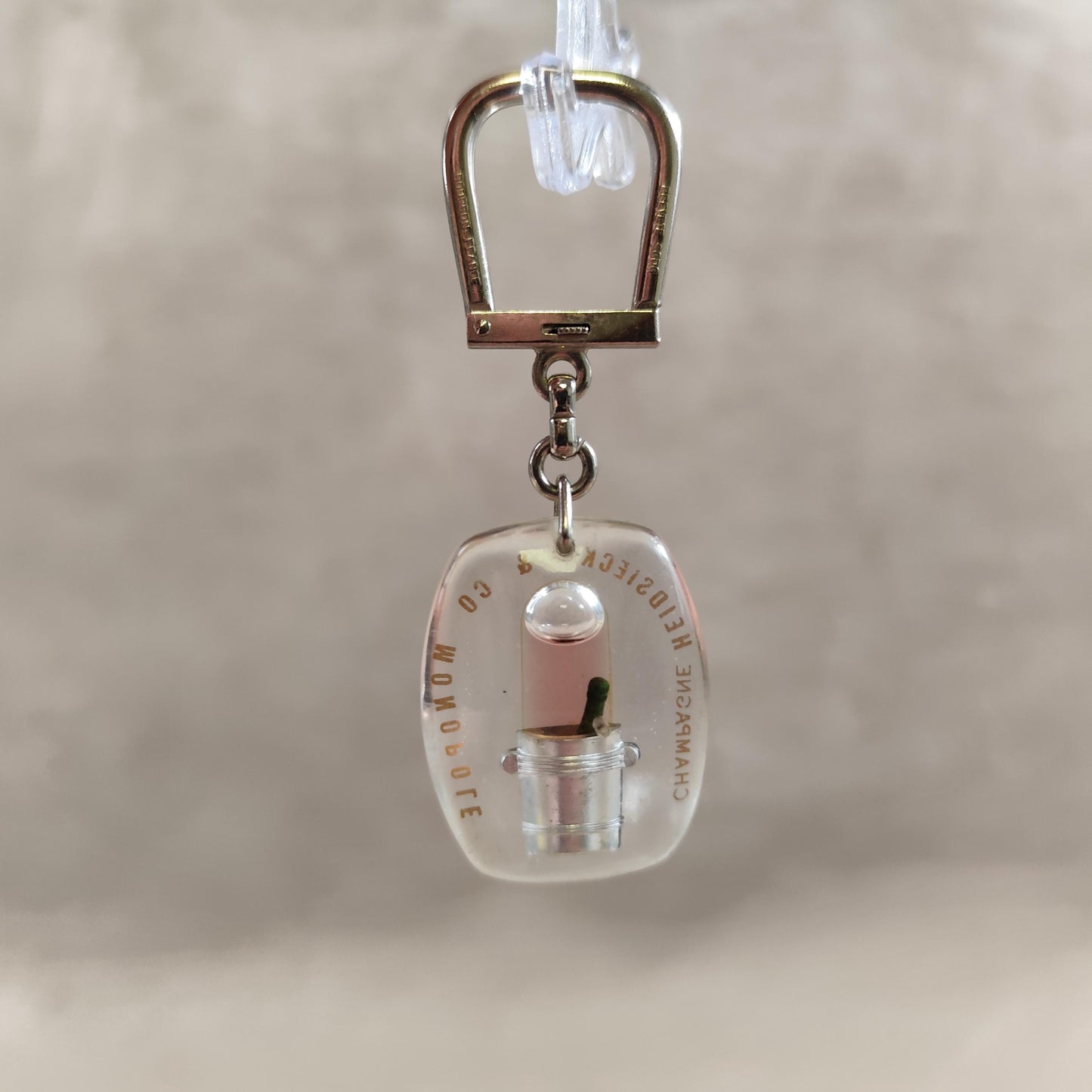 Porte clés Bourbon à bulle Champagne Heidsieck Monopole Made in France Vintage 1970