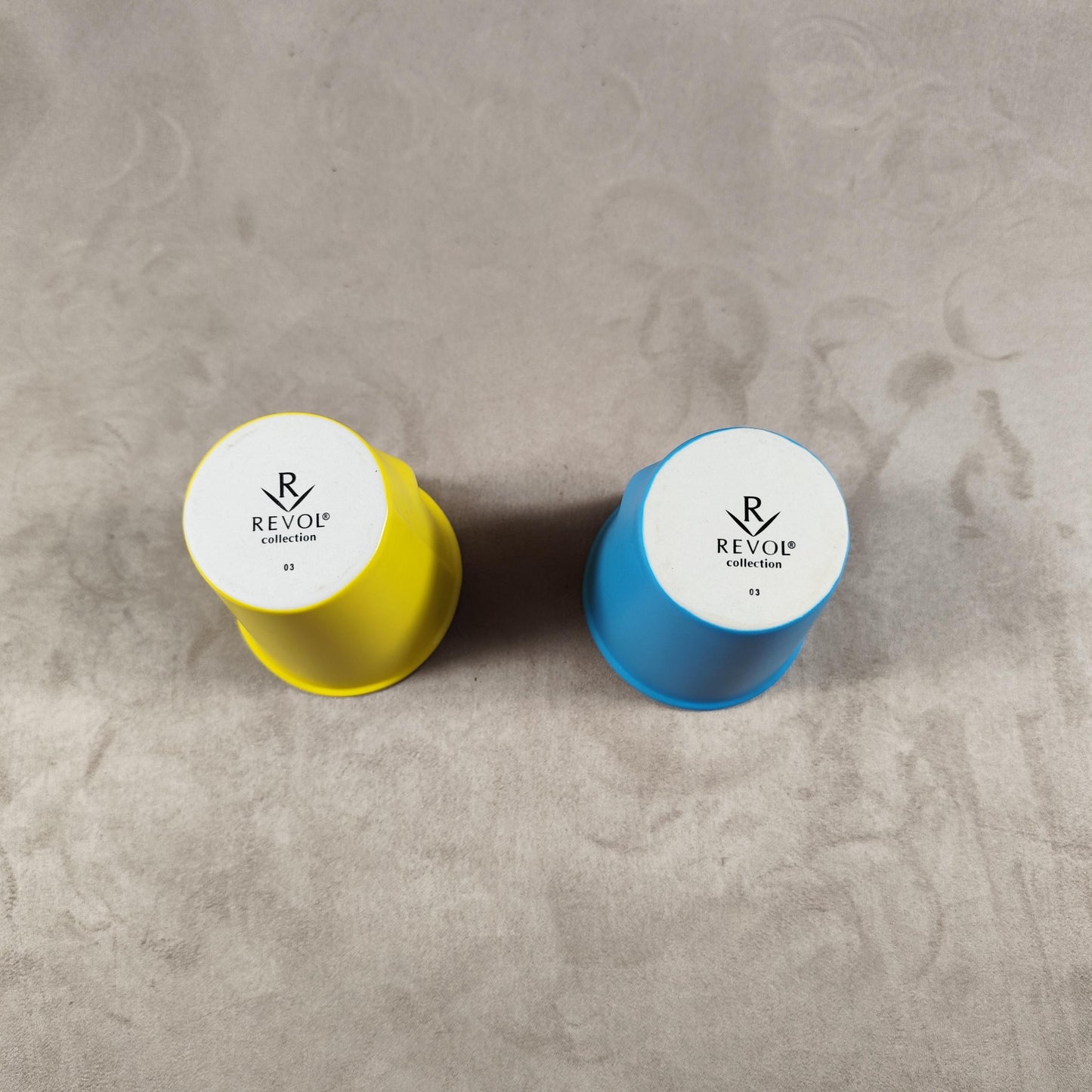 Lot de 2 grand gobelet Froissé REVOL en céramique, Made in France, Vintage 2000