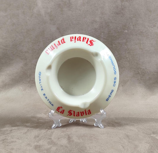 Cendrier en verre Ivorex La Slavia Made in France Vintage 1970