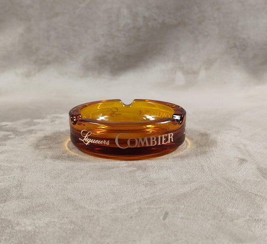 Cendrier publicitaire en verre Liqueur Combier, Made in France, Vintage 1970