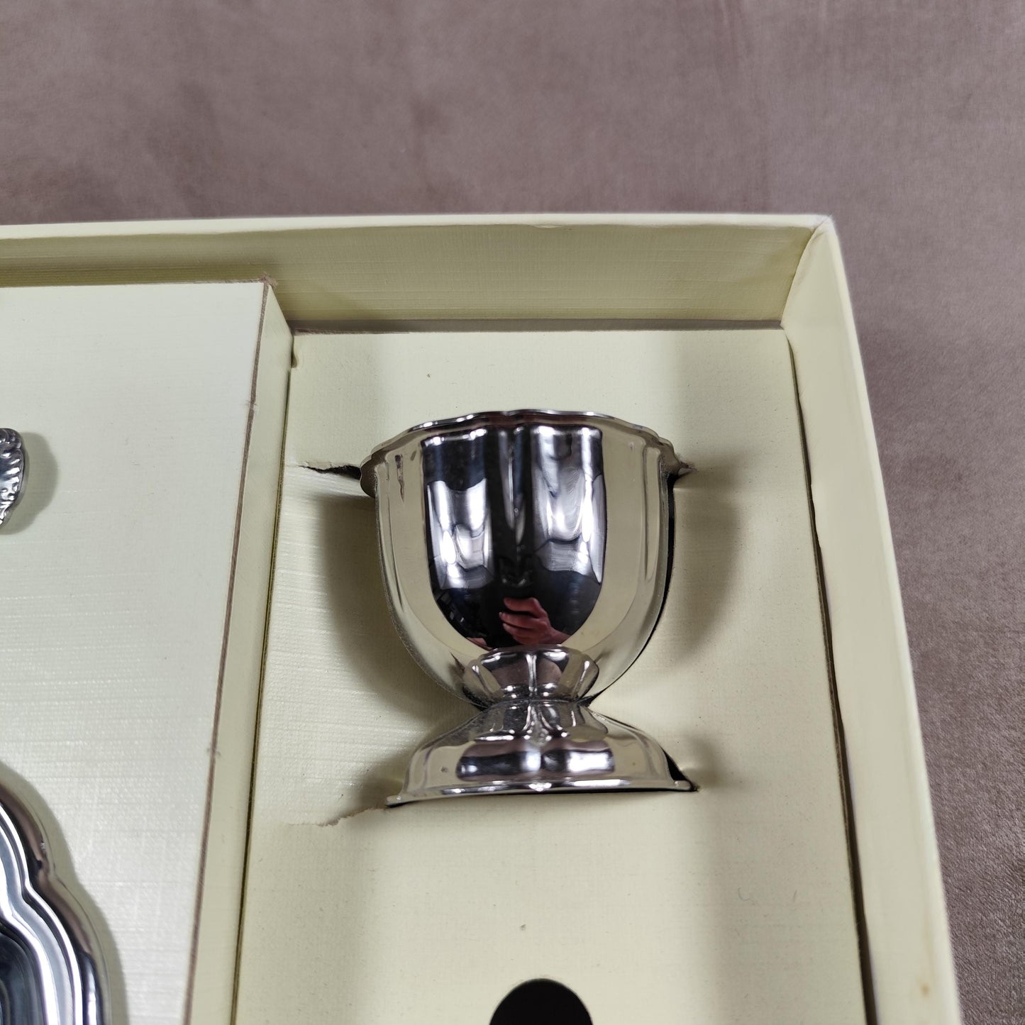 Service de baptêmes Jean Couzon Orfèvrerie en inox 18/10 Made in France Vintage 1970