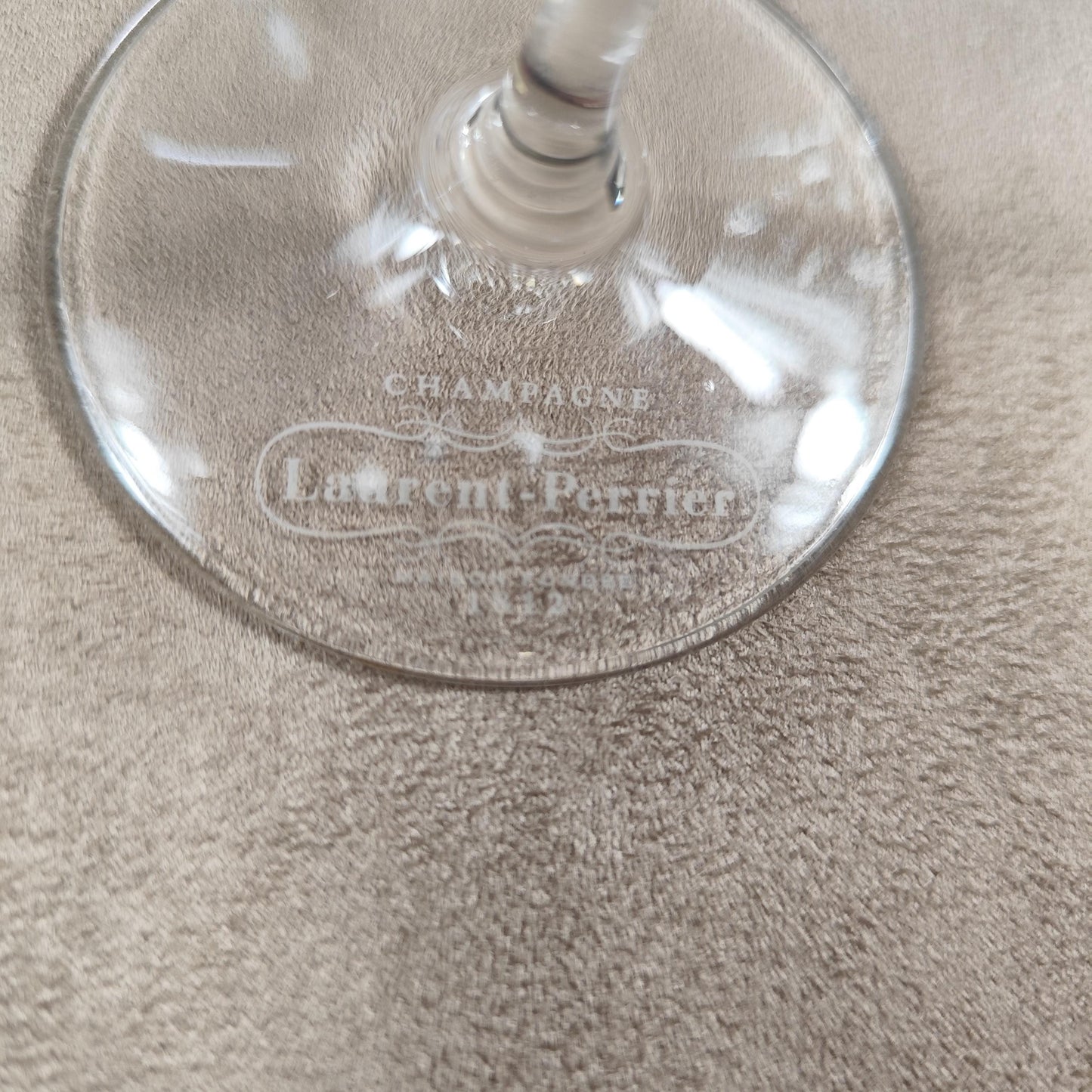 Lot de 6 Flûtes à champagne Laurent-Perrier en cristal Made in France Vintage 1990