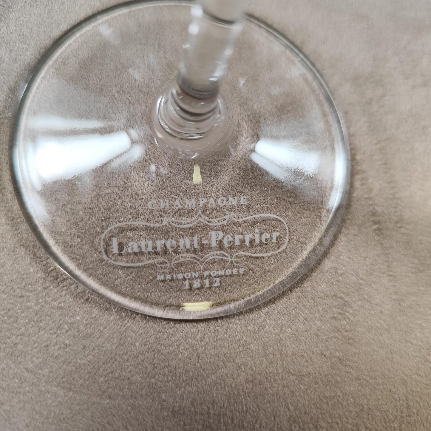 Lot de 6 Flûtes à champagne Laurent-Perrier en cristal Made in France Vintage 1990