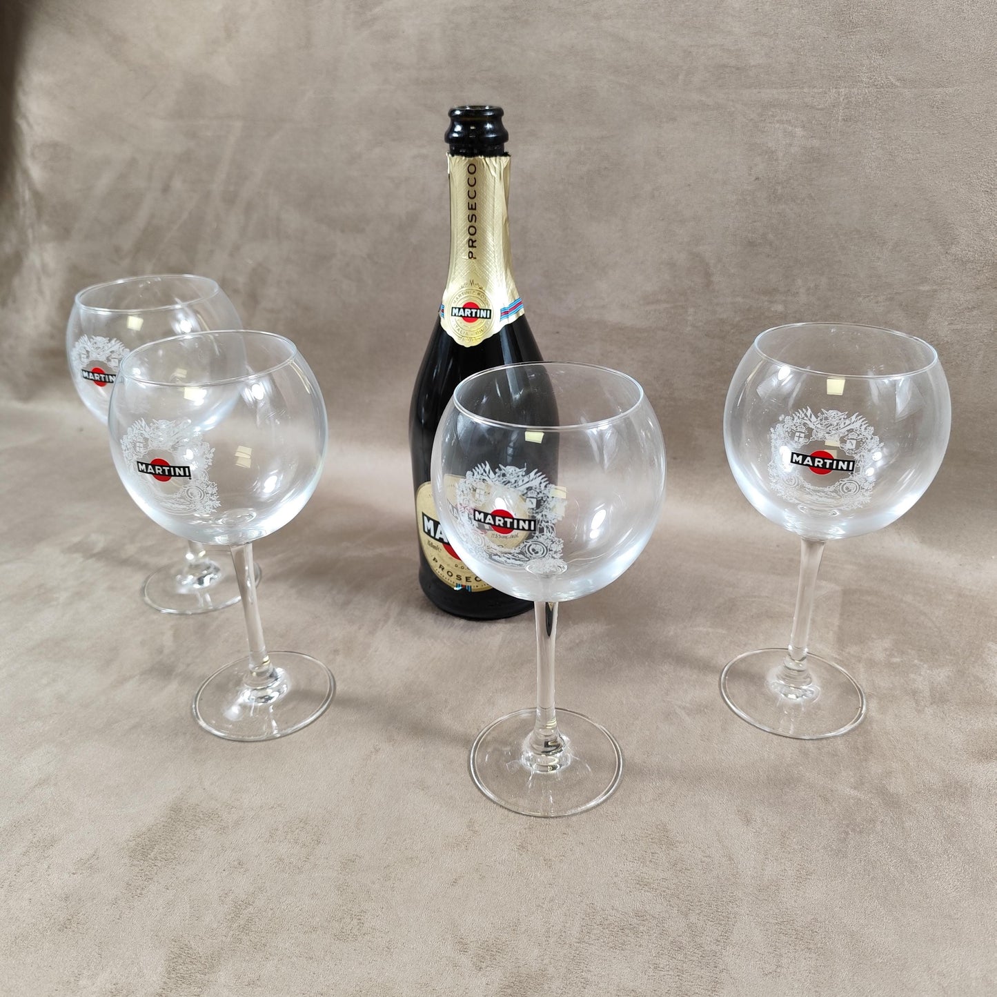 Lot de 4 verres Martini Made in France Vintage 1990