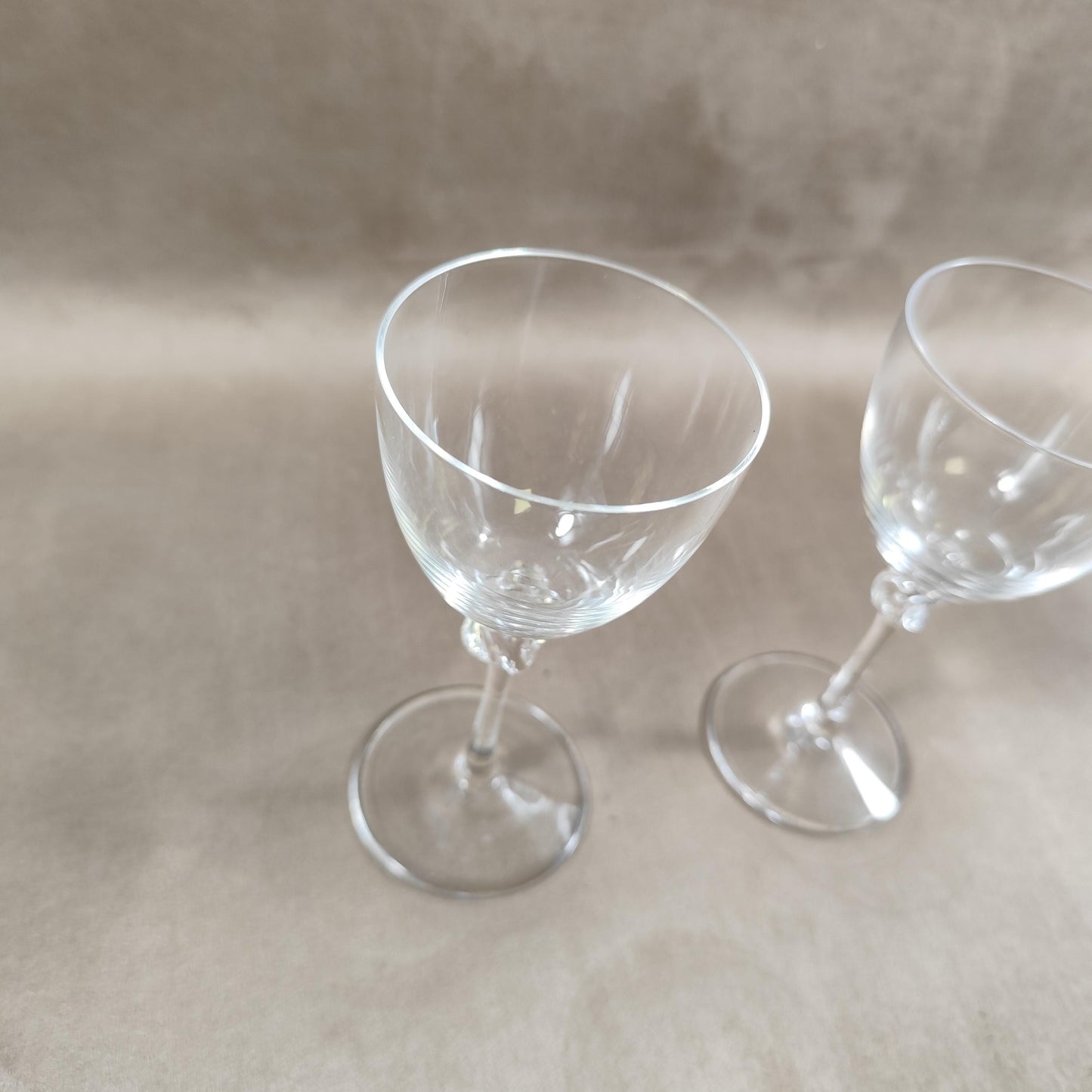 Lot de 2 verres DAUM en cristal Made in France Vintage 1960