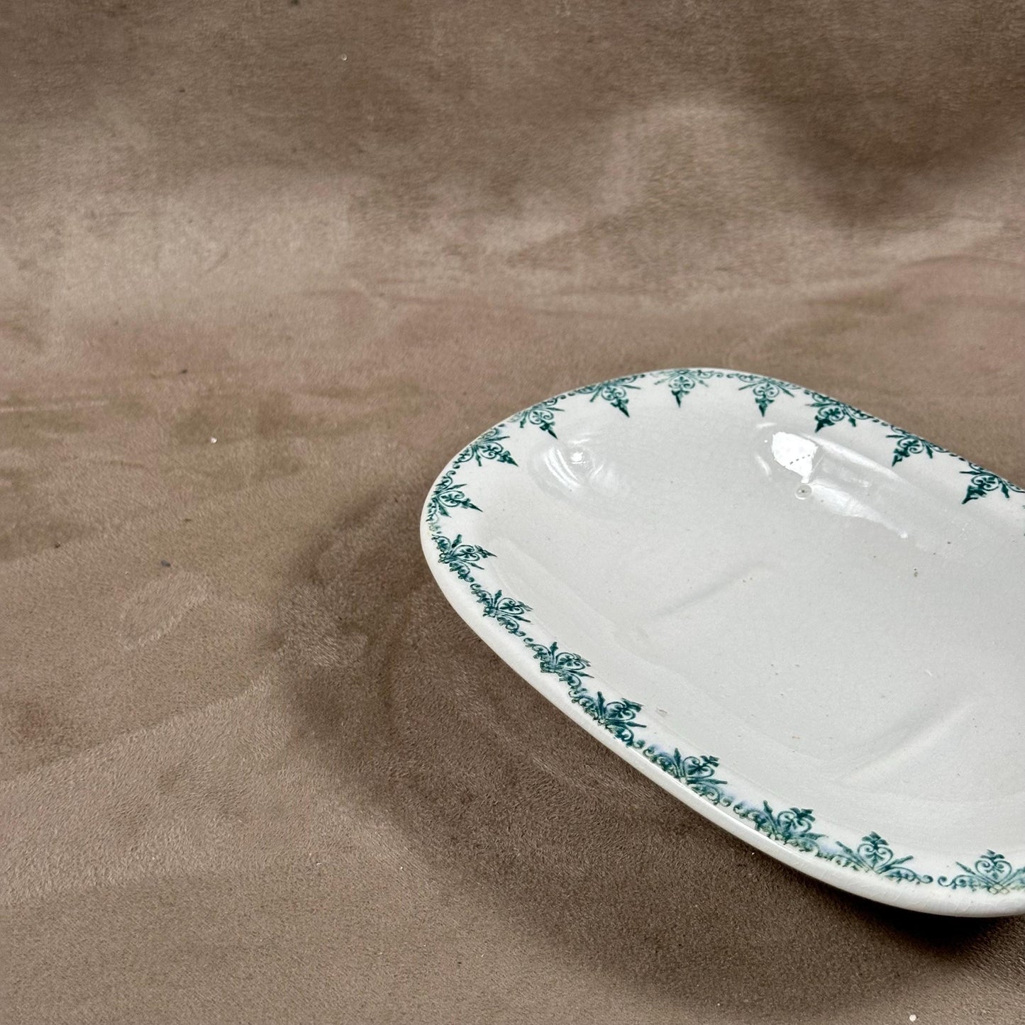 Porte savon faïence Saint-Amand vintage Made in France 1900