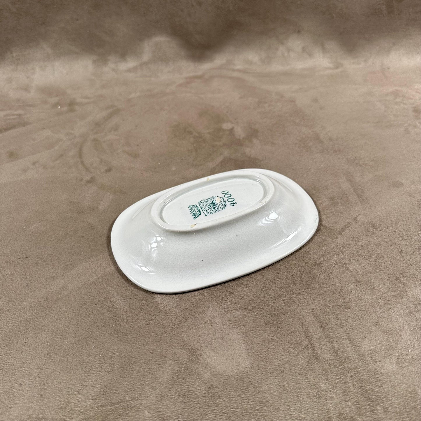 Porte savon faïence Saint-Amand vintage Made in France 1900