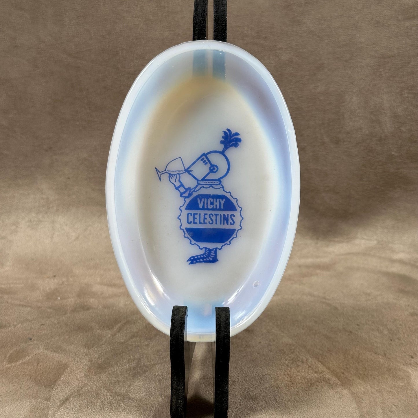 Cendrier en Verre par Magnier Blangy, Vichy Celestins, Made in France, Vintage 1980