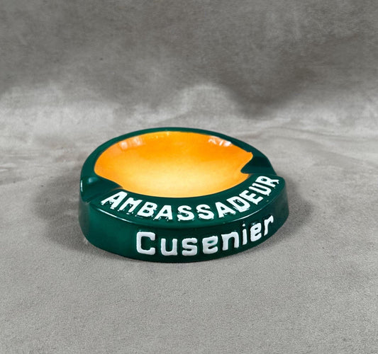 Cendrier Publicitaire en Faïence de Gien, Le Mandarin Cusenier, Made in France, Vintage 1980