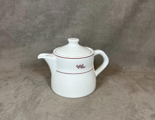 Cafetière en porcelaine Les Wagons Lits par Dudson Made in England Vintage 1970