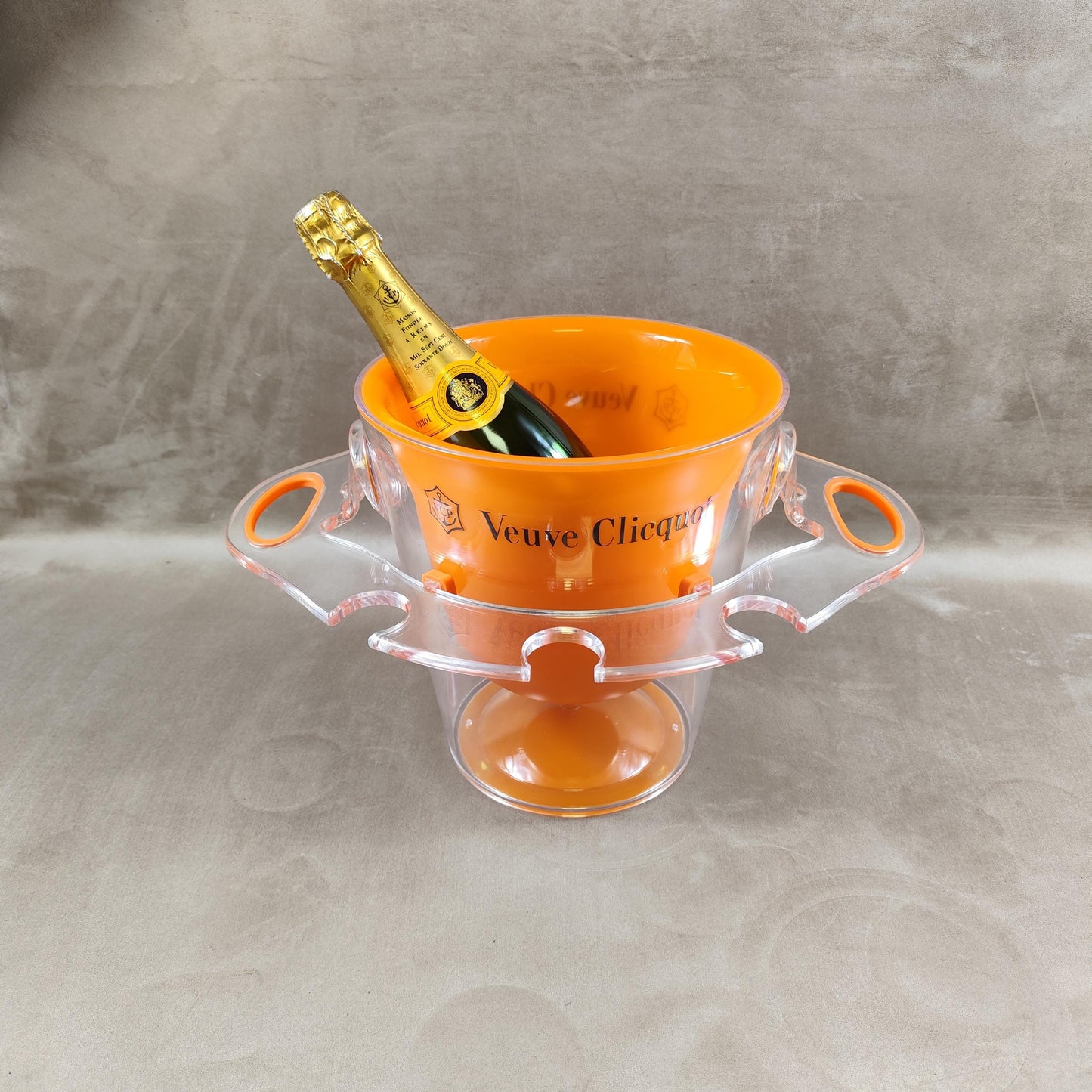 VERY RARE Veuve Clicquot seau à champagne de la gamme Trendy avec un porte flutes integré Made in France Vintage 1990