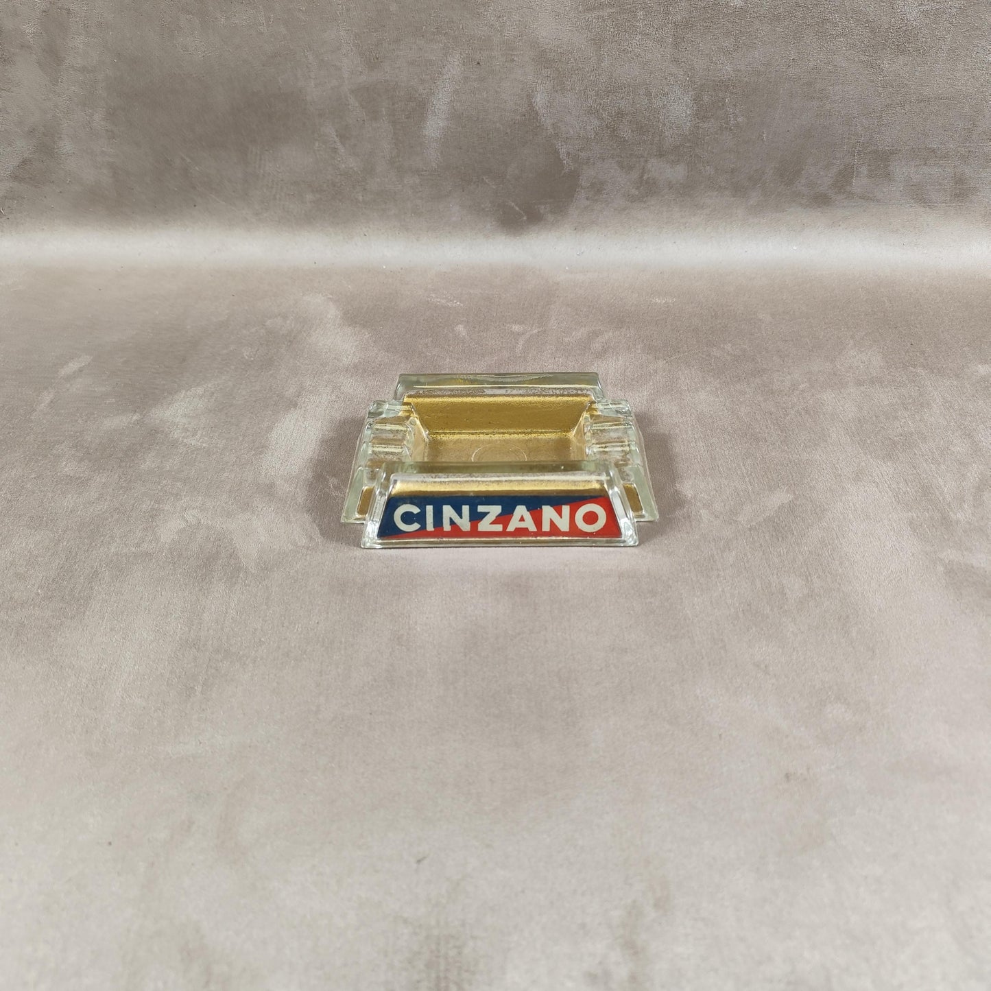 Cendrier publicitaire Cinzano en verre Made in France Vintage 1960
