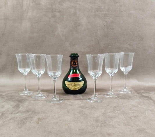 Service de 6 verres à liqueur Petite Liquorelle Möet & Chandon Made in France Vintage 1980