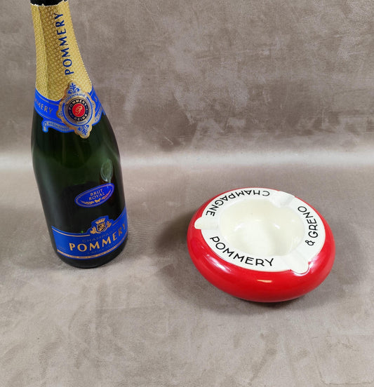 Cendrier publicitaire Champagne POMMERY & GRENO par Sarreguemines Made in France Vintage 1970