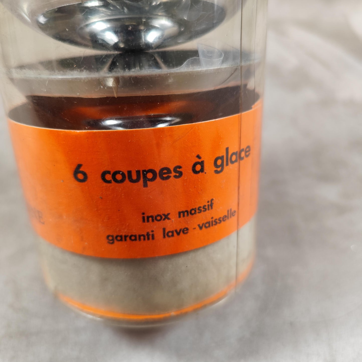 Lot de 6 coupes à glace Guy Degrenne en inox 18/10 vintage Made in France Vintage 1980