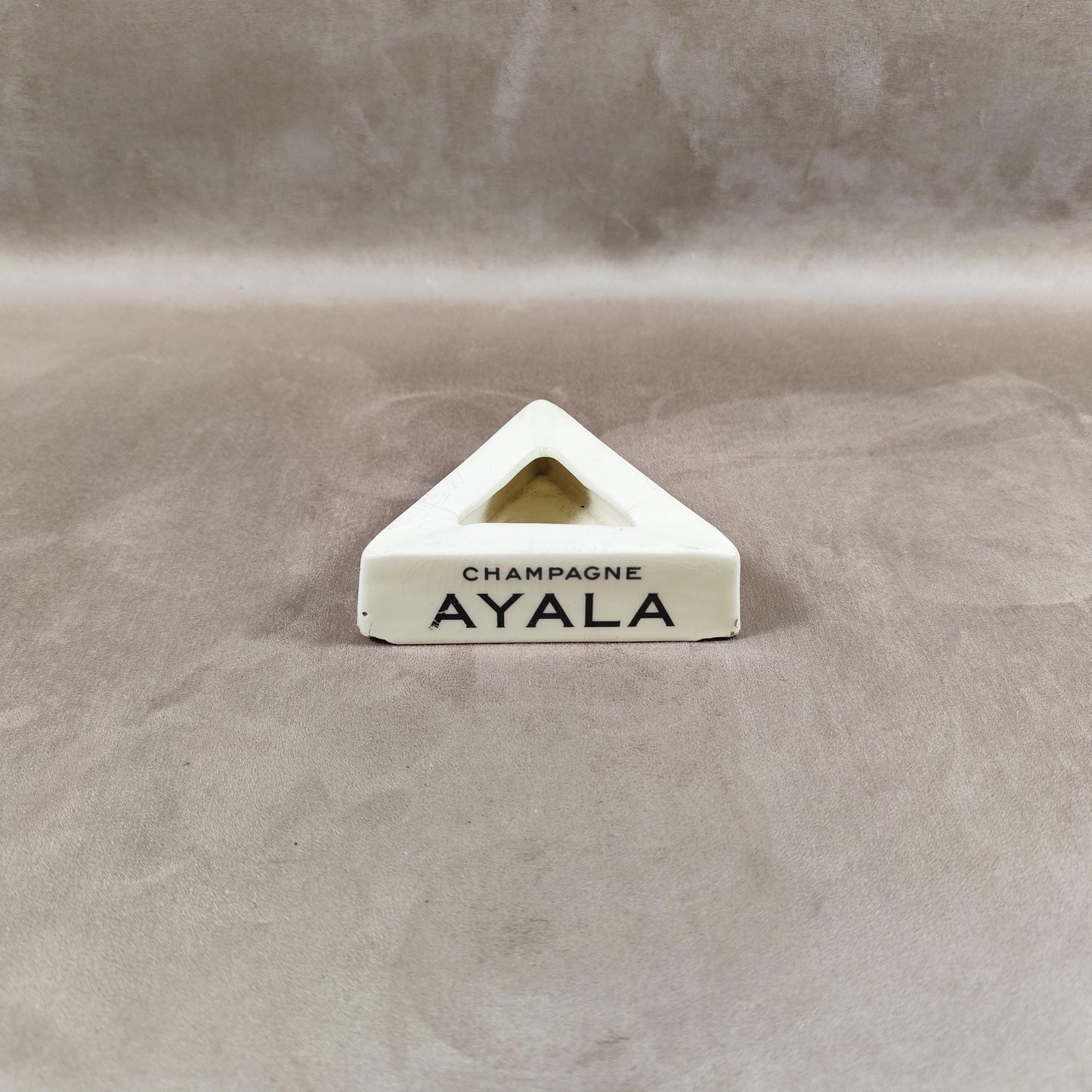 Cendrier Publicitaire en Faïence Champagne Ayala par Keller et Guerin Made in France Vintage 1970
