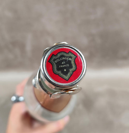 Bouchon stoppeur Bollinger en métal pour bouteille de champagne Made in France 1970