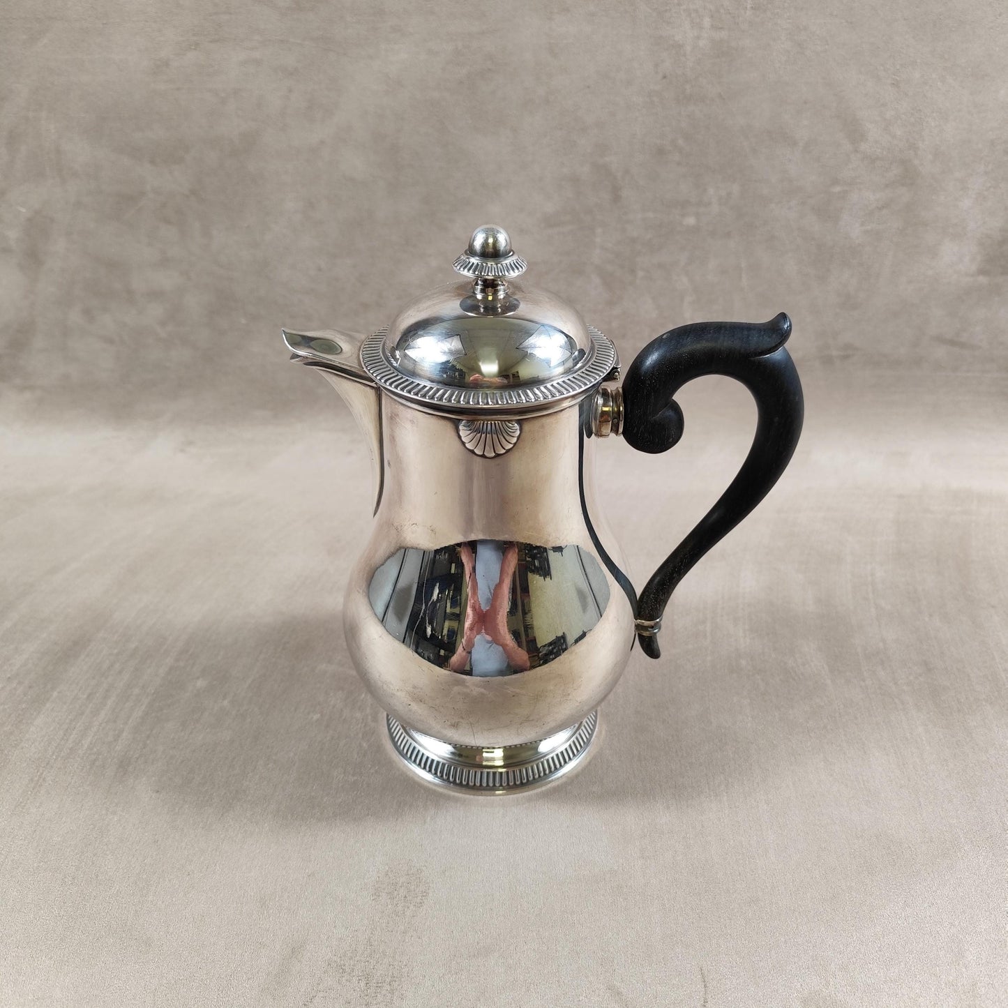 Cafetière verseuse Ercuis en métal argenté Made in France 1980