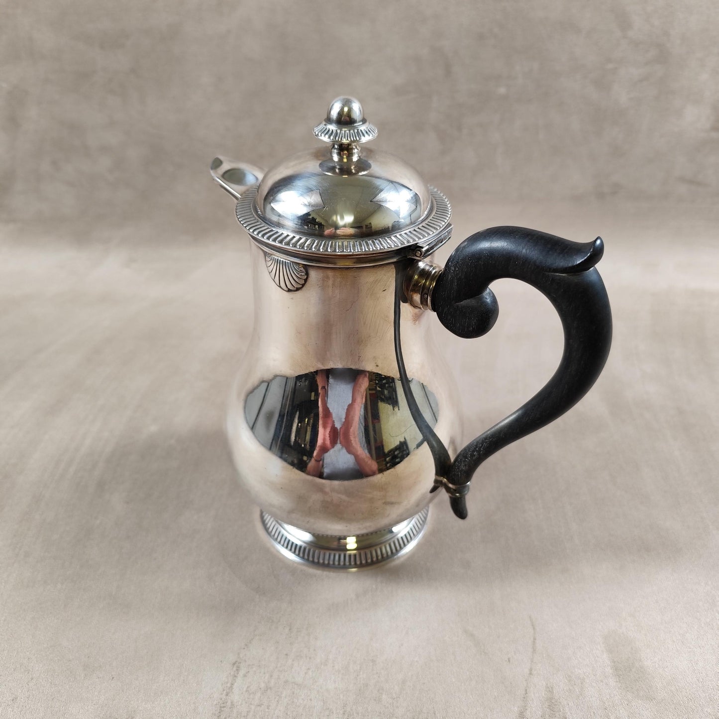 Cafetière verseuse Ercuis en métal argenté Made in France 1980