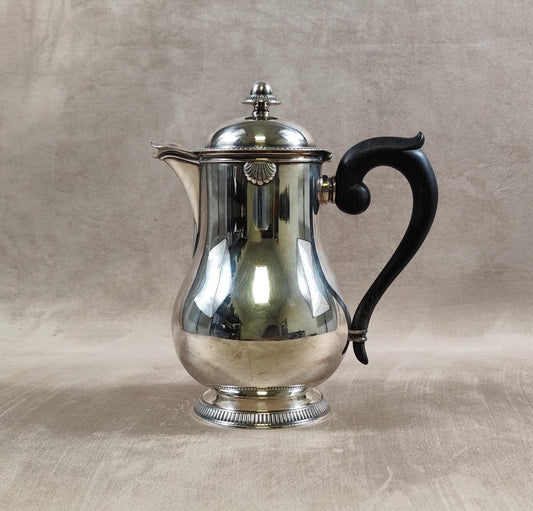 Cafetière verseuse Ercuis en métal argenté Made in France 1980
