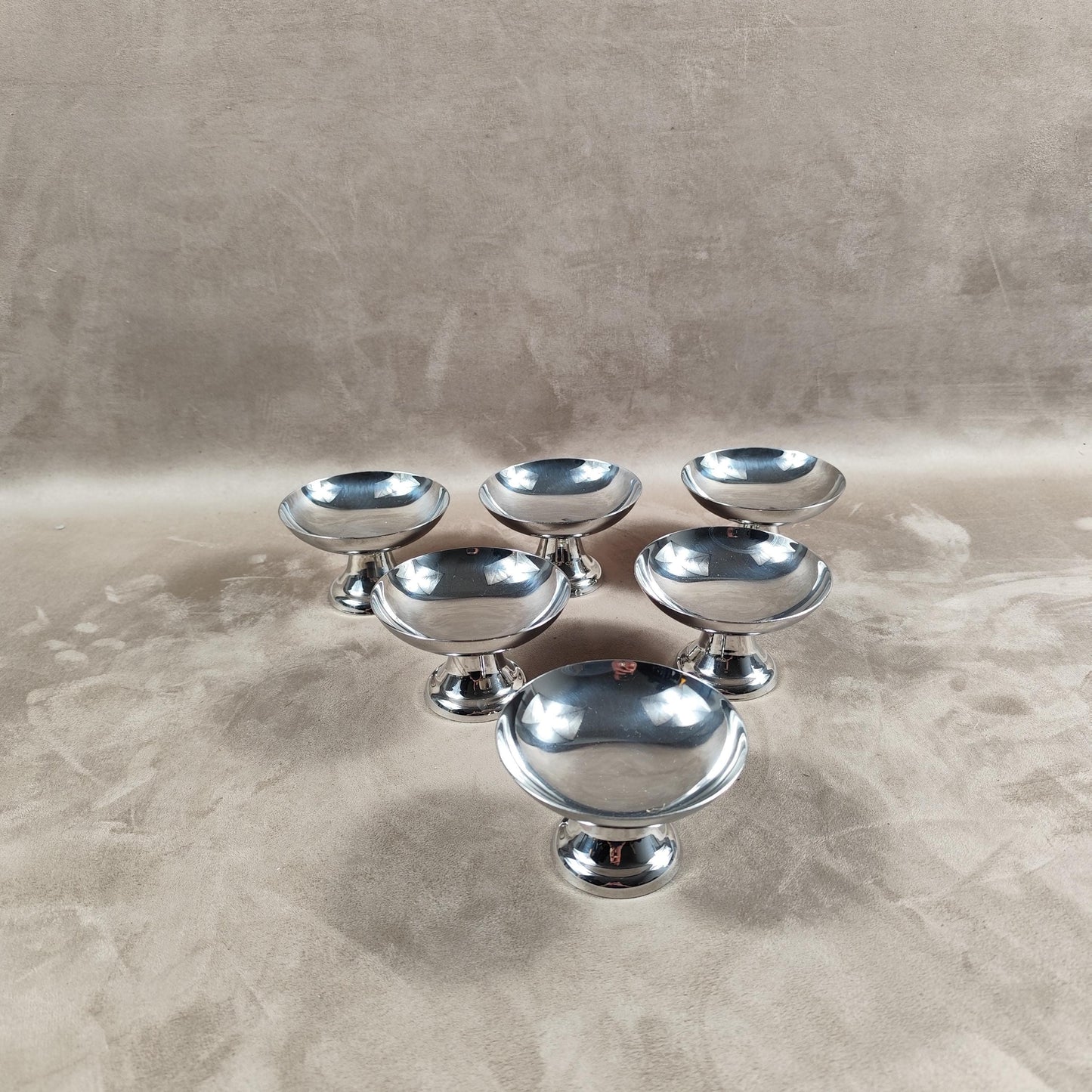 Lot de 6 coupes à glace en inox 18/10 vintage Made in France Vintage 1980