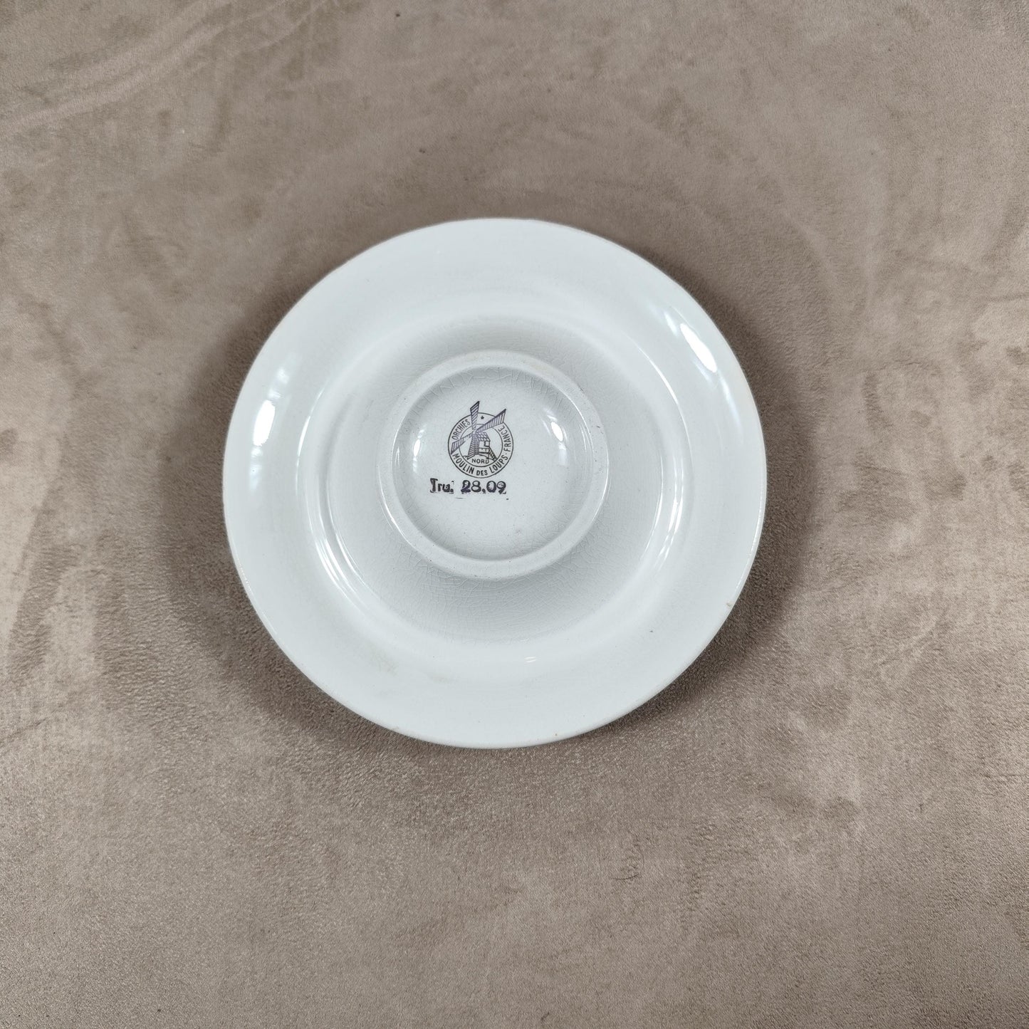 Cendrier Badoit en faience vert Made in France Vintage 1960