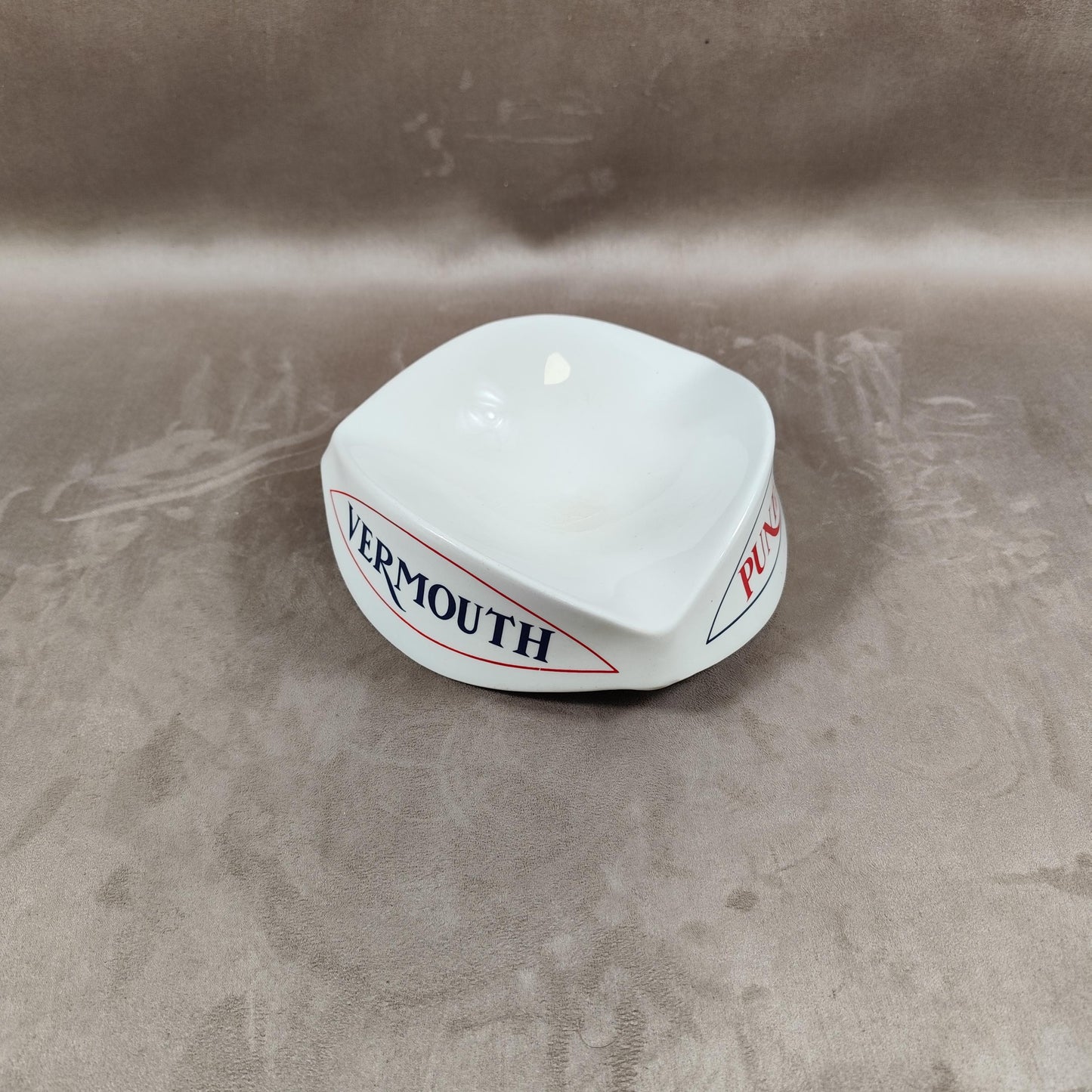 Cendrier XXL Publicitaire Carpano Vermouth en faience par Moulin des Loups Made in France Vintage 1970