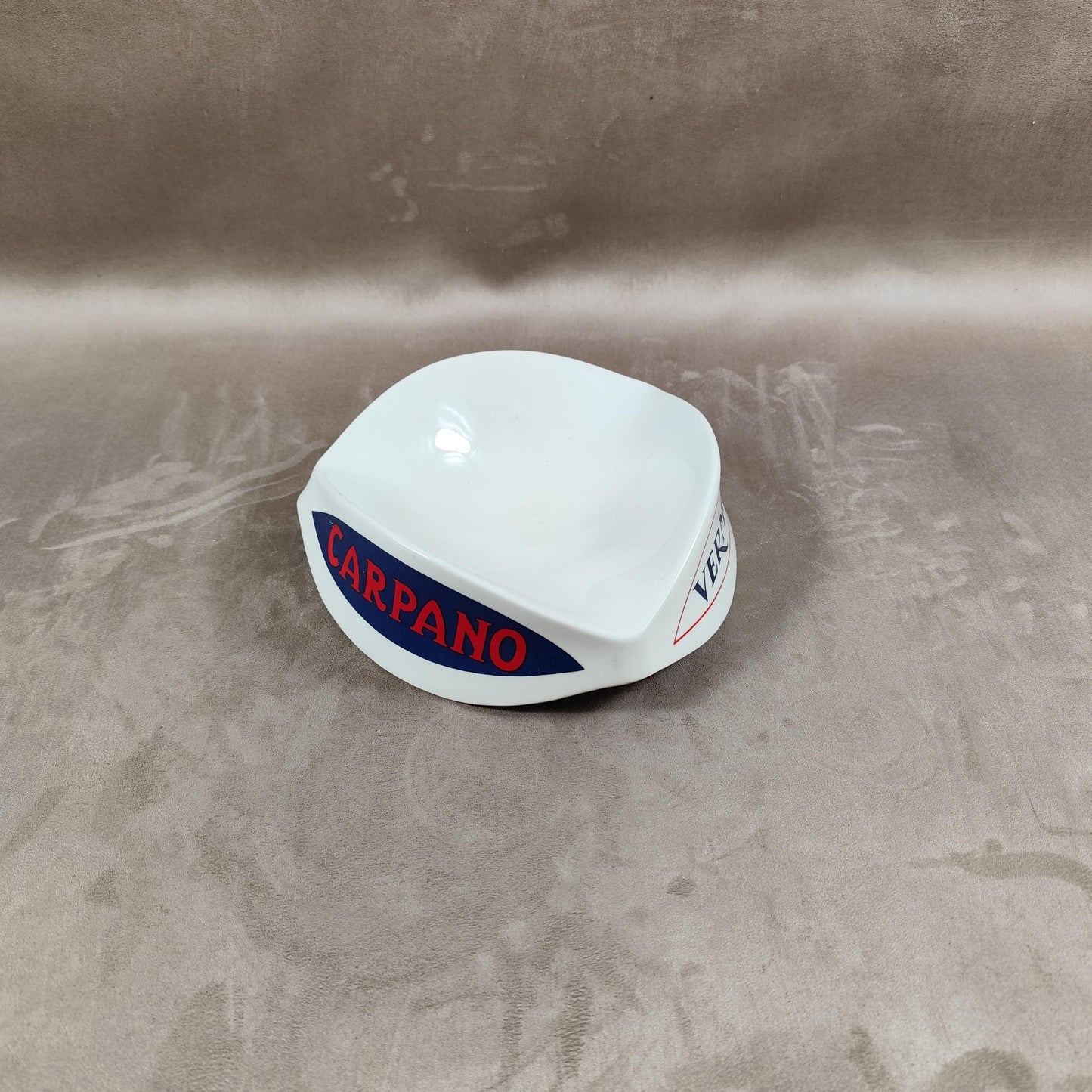 Cendrier XXL Publicitaire Carpano Vermouth en faience par Moulin des Loups Made in France Vintage 1970