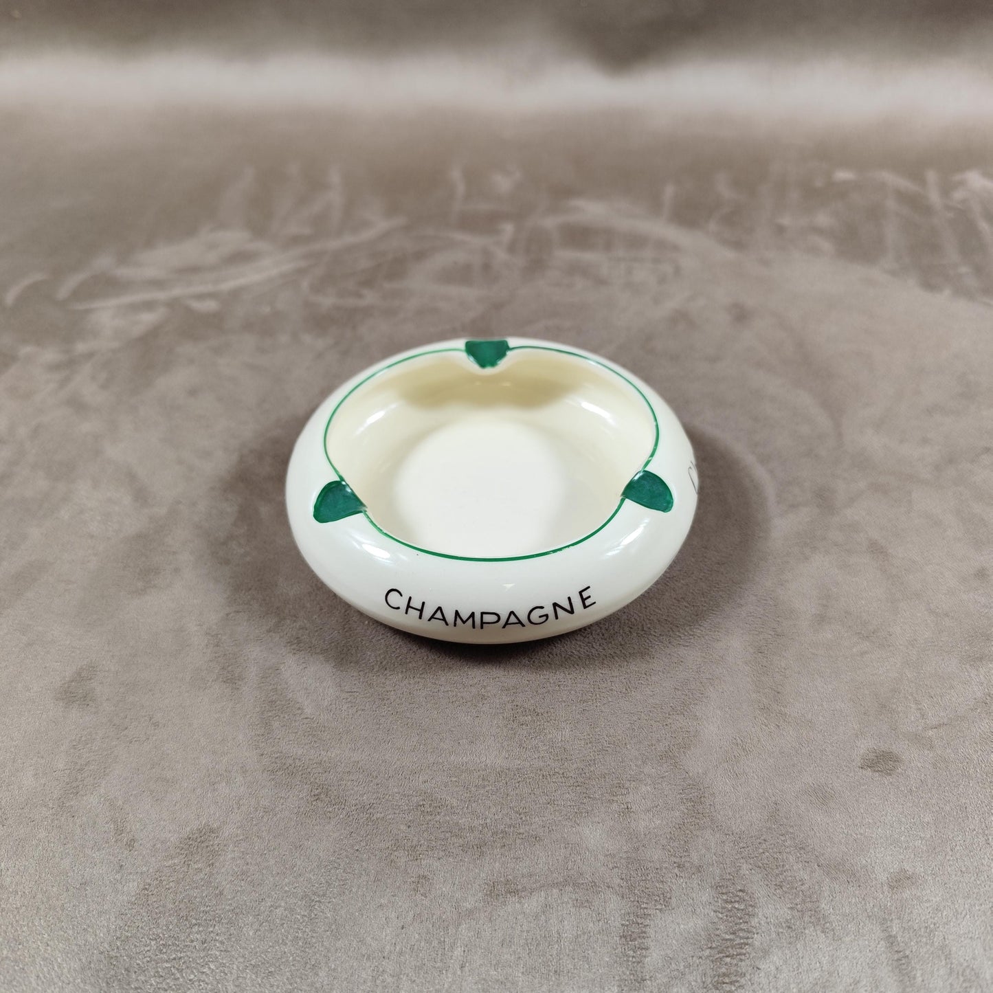 Cendrier Champagne Charles Heidsieck en céramique Made in France Vintage 1950