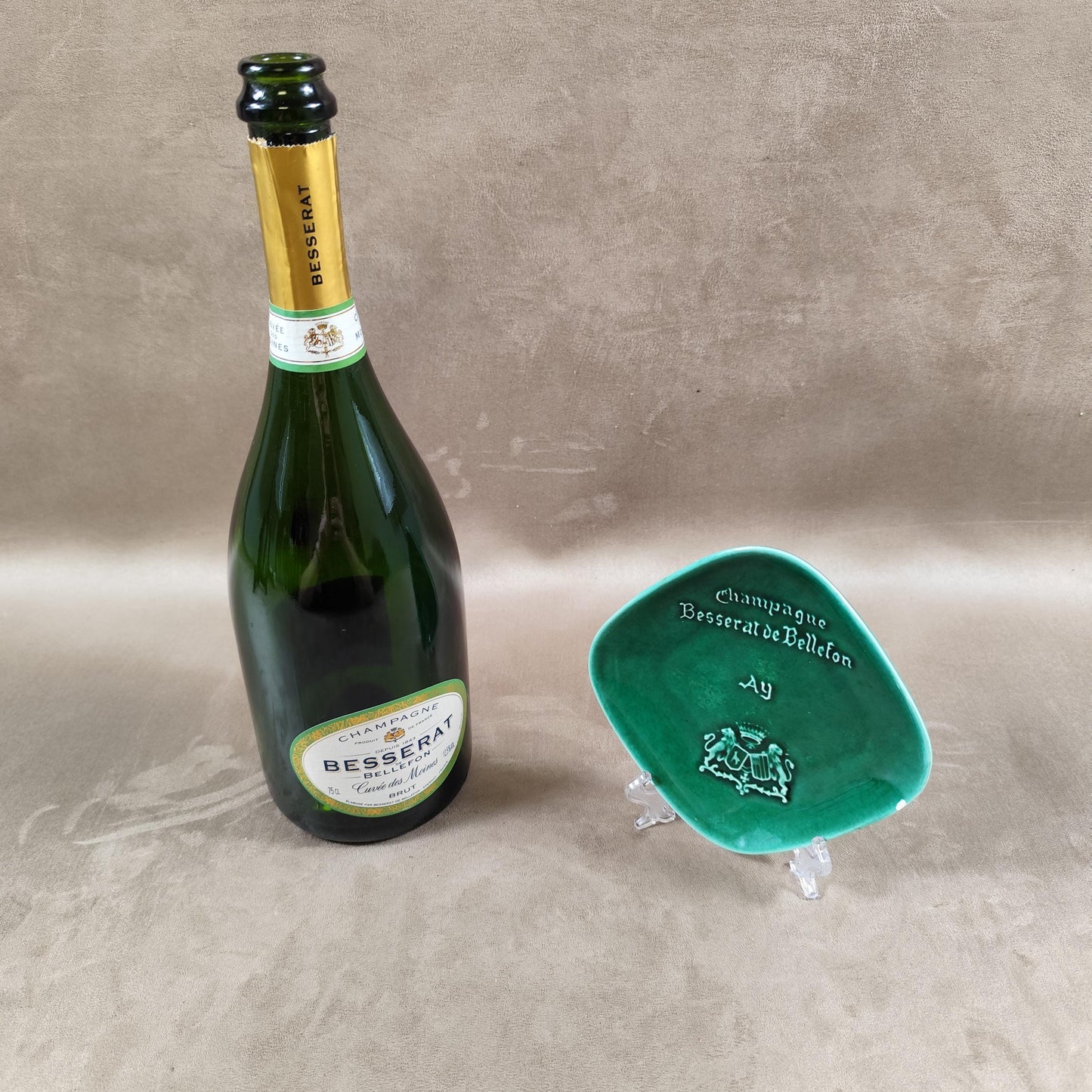 Cendrier Publicitaire Champagne Edmond Besserat Champagne Made in France Vintage 1970