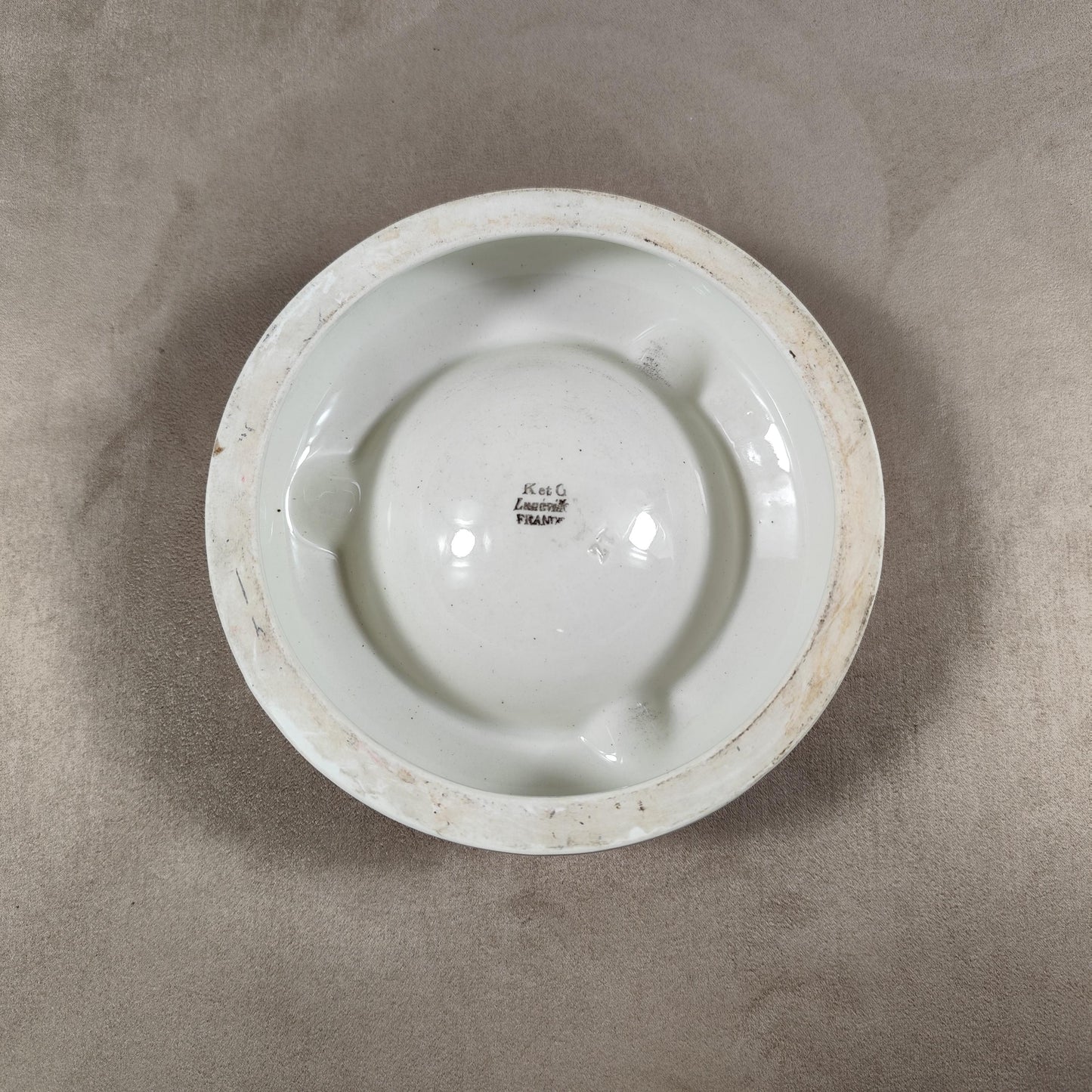 RARE Cendrier Champagne Moet & Chandon en faience par Keller et Guerin lunéville Made in France Vintage 1950