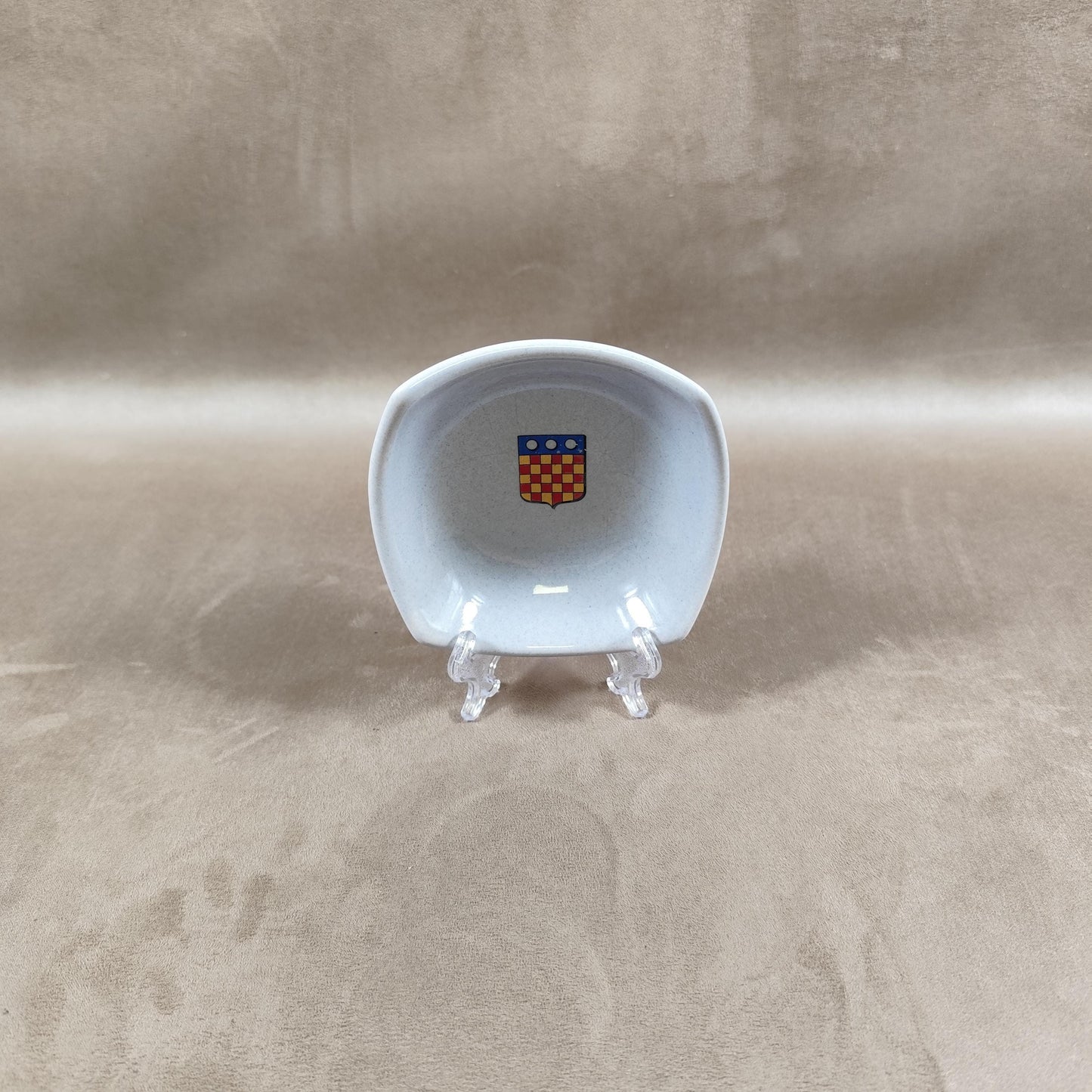 Cendrier Publicitaire Champagne Philipponnat en faience grise par Villenauxe Made in France Vintage 1970