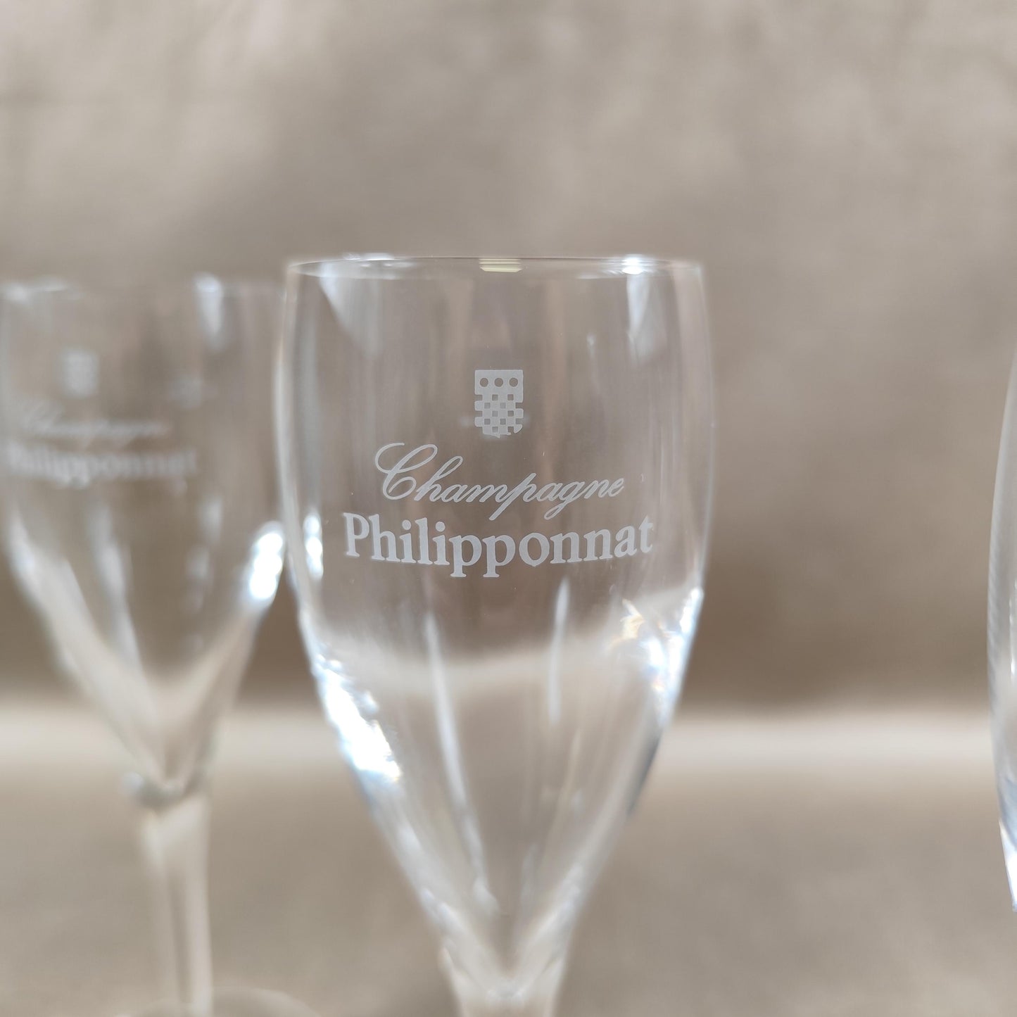 Lot de 6 Flûtes Champagne Philipponnat Made in France Vintage 1970