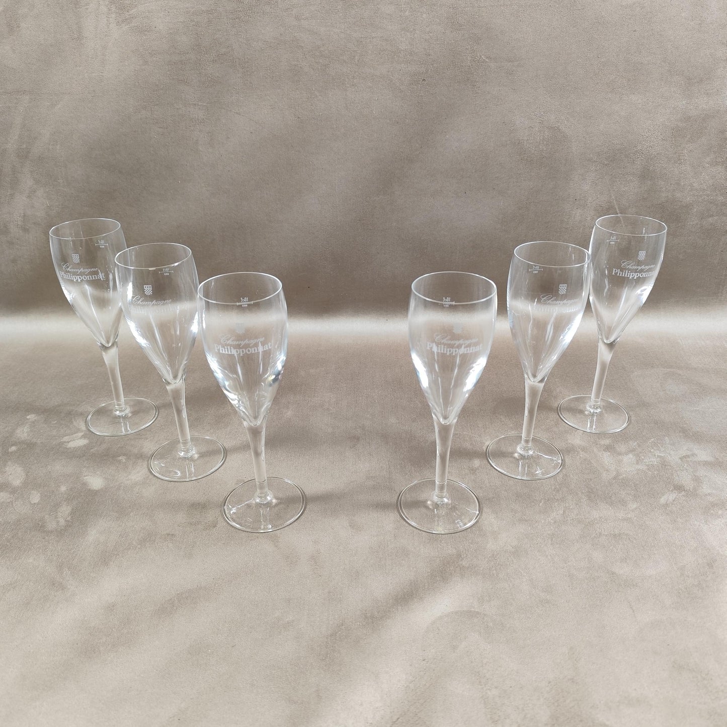 Lot de 6 Flûtes Champagne Philipponnat Made in France Vintage 1970