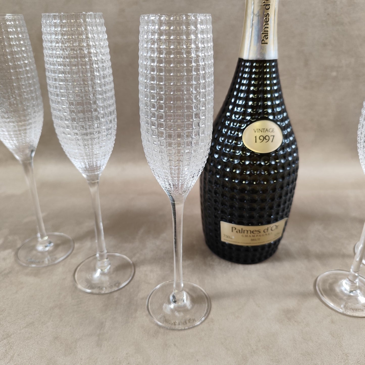 Lot de 6 flutes à Champagne Nicolas Feuillatte Palme d'or Made in France Vintage 1990