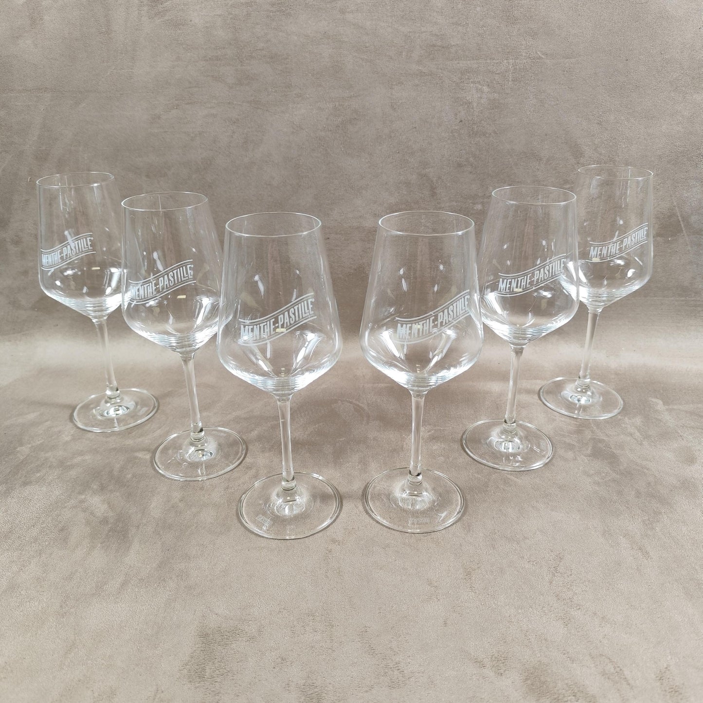 Lot de 6 verres vintage Menthe Pastille en verre Made in France Vintage 1990