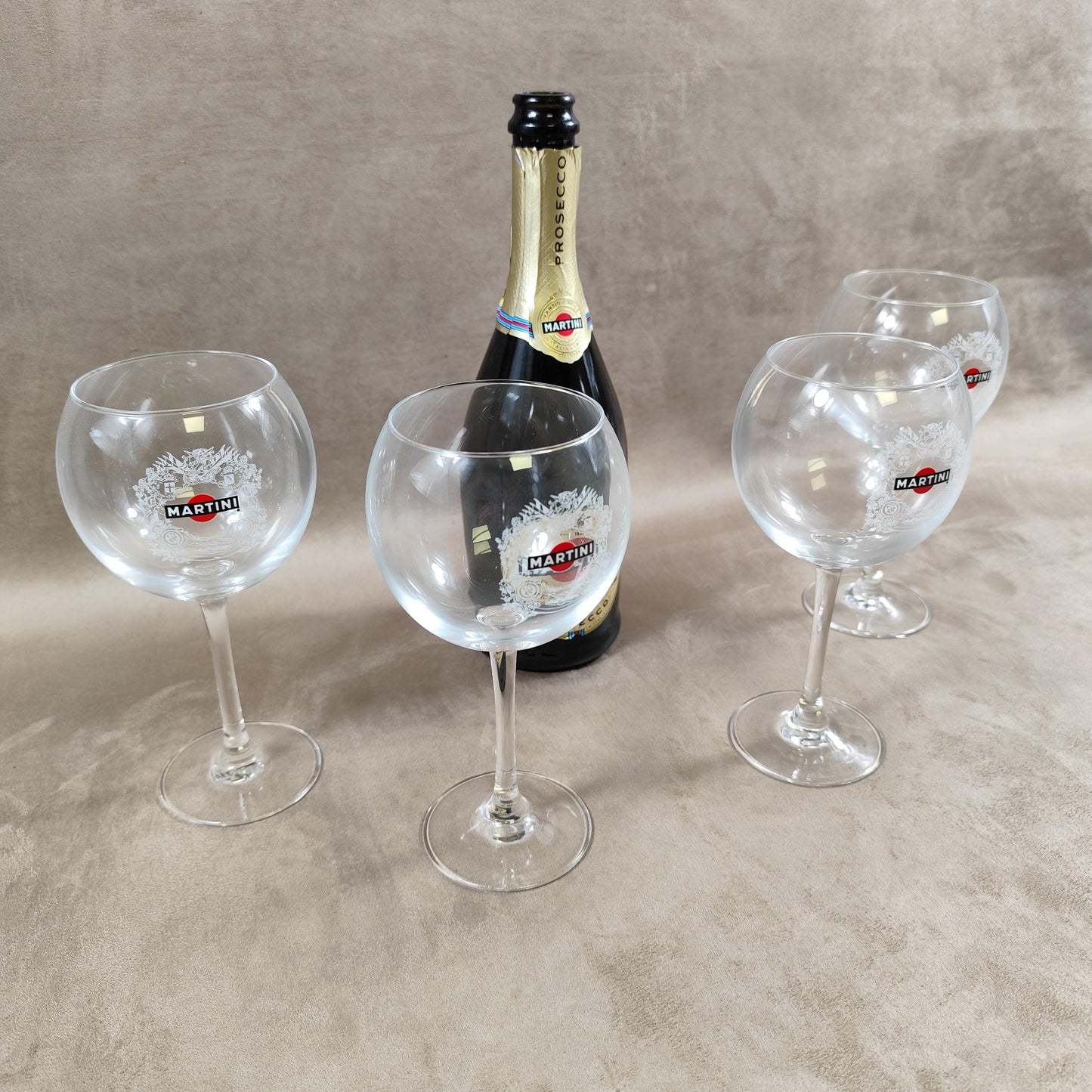 Lot de 4 verres Martini Made in France Vintage 1990